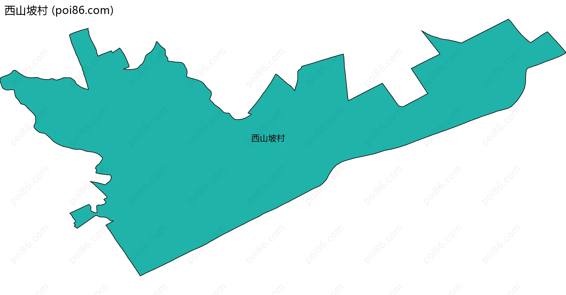 西山坡村边界地图