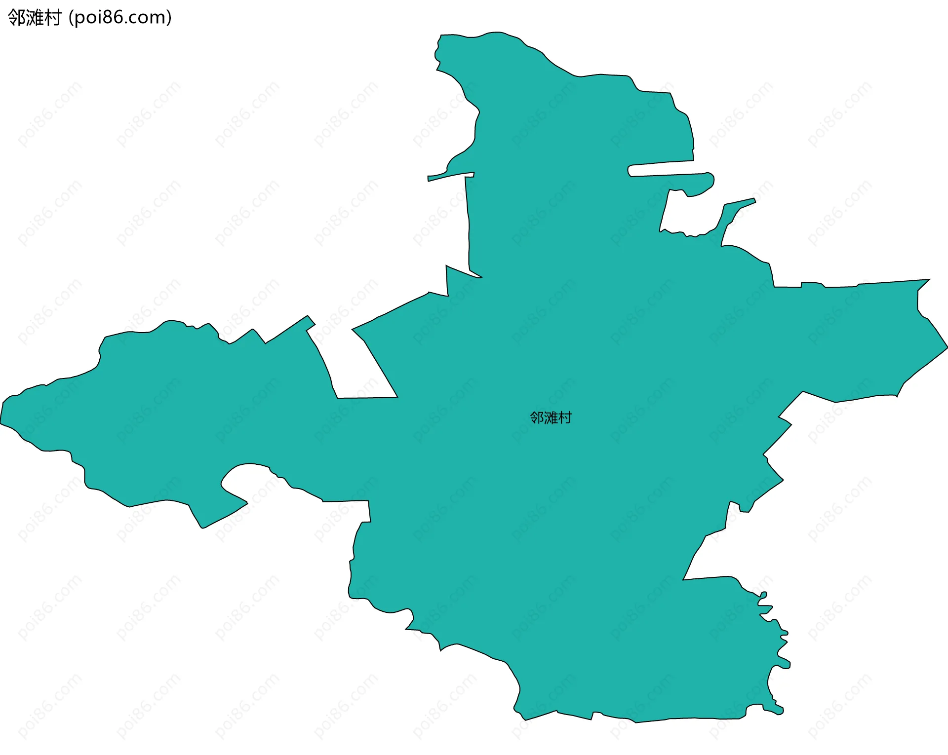 邻滩村边界地图