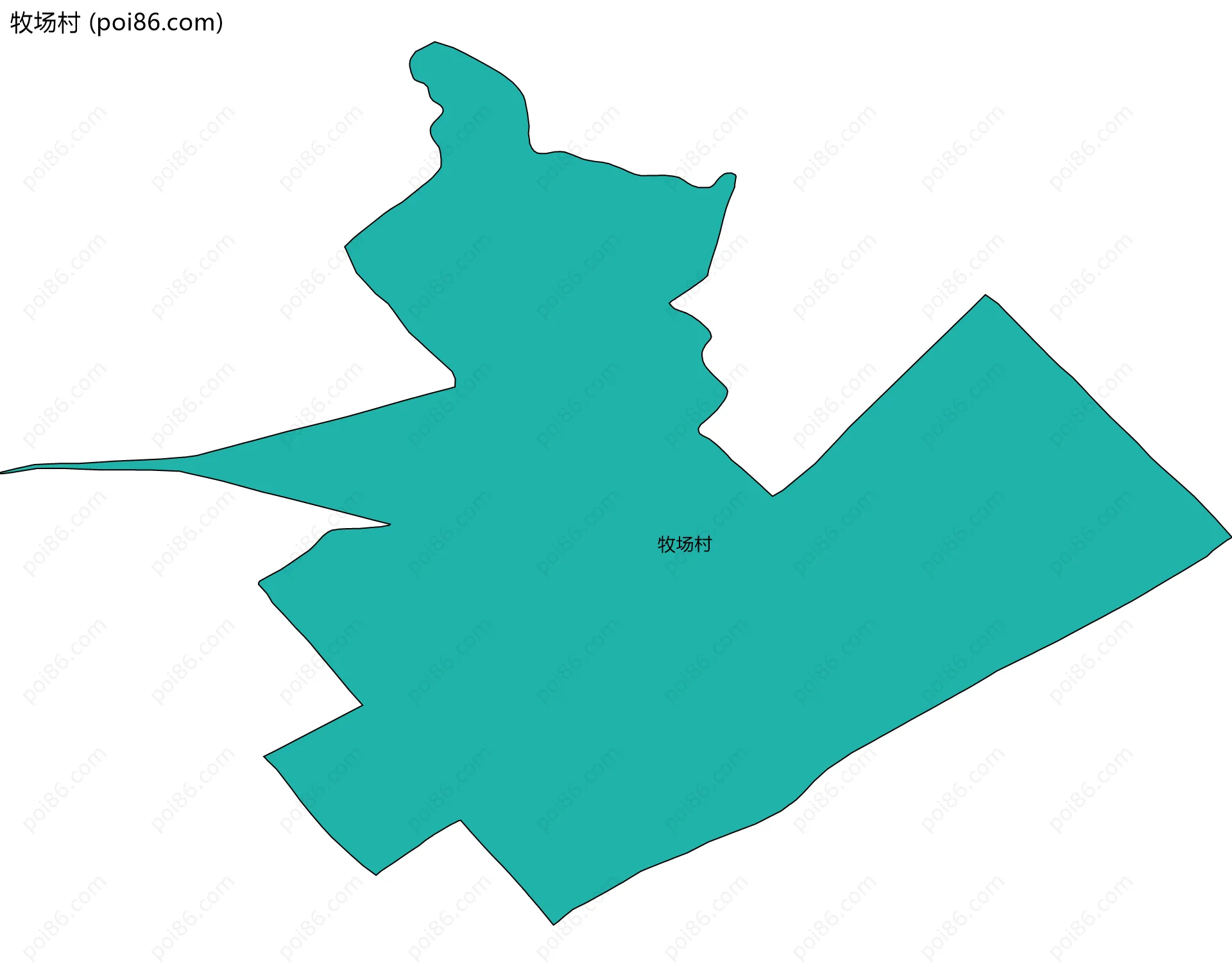 牧场村边界地图
