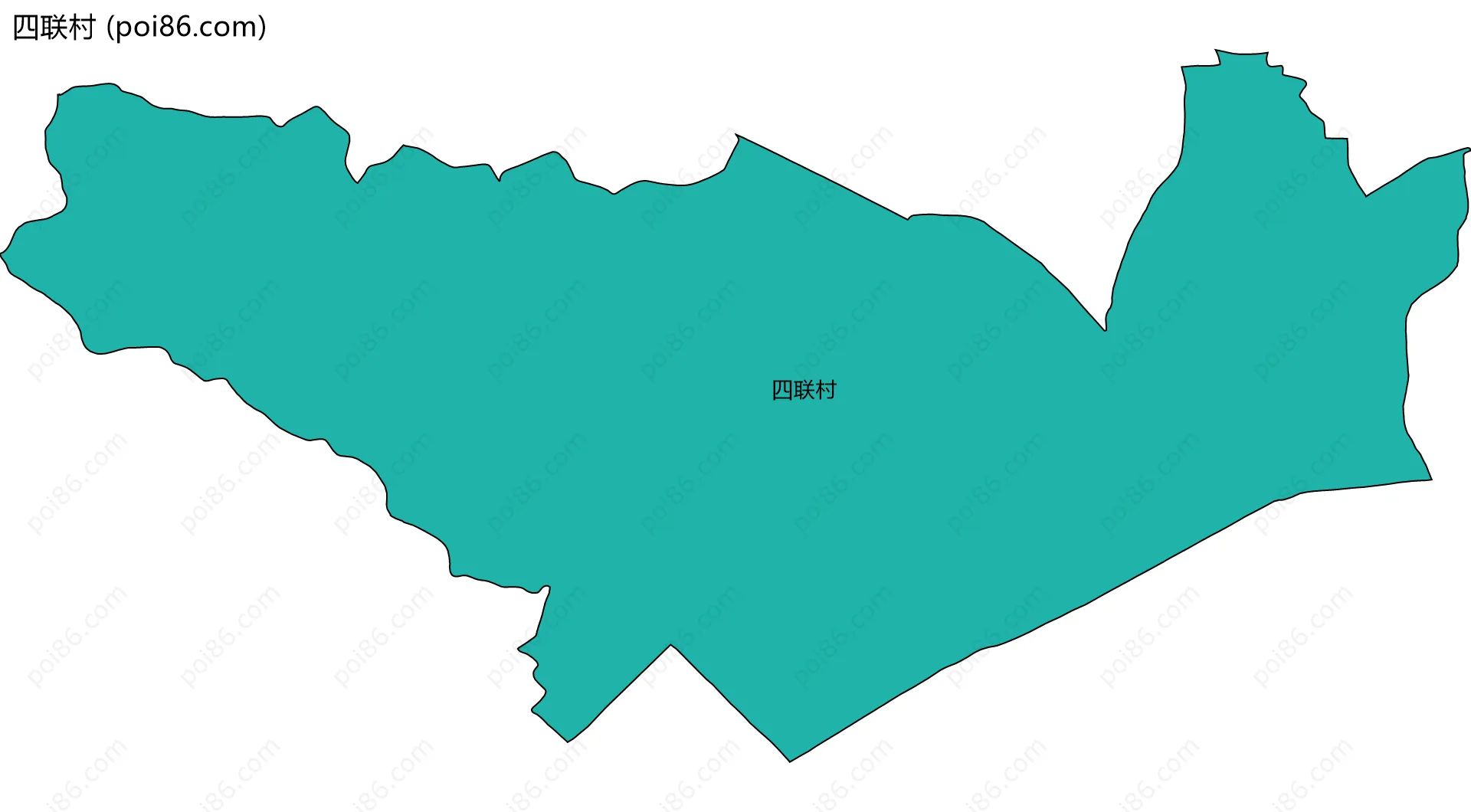 四联村边界地图