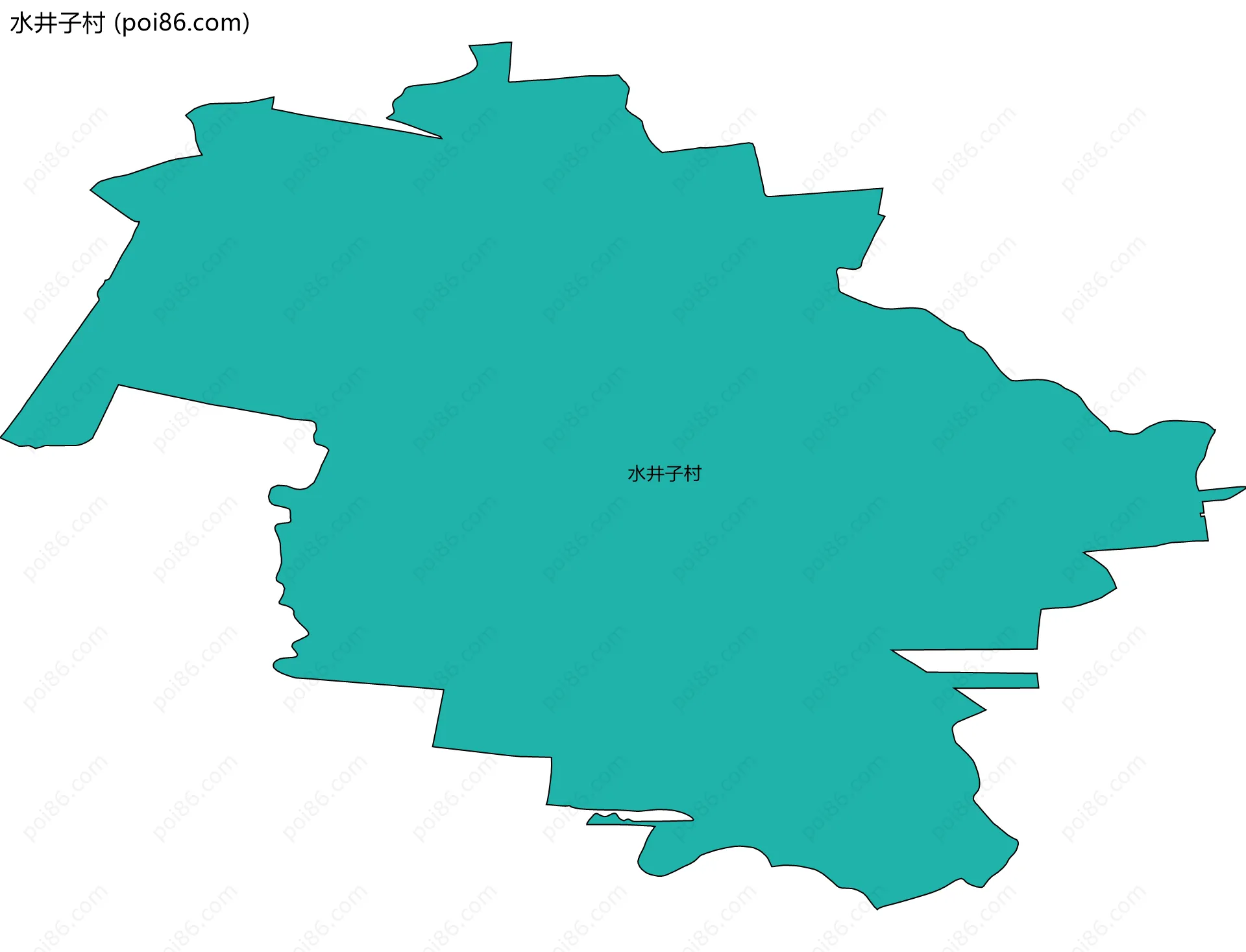 水井子村边界地图