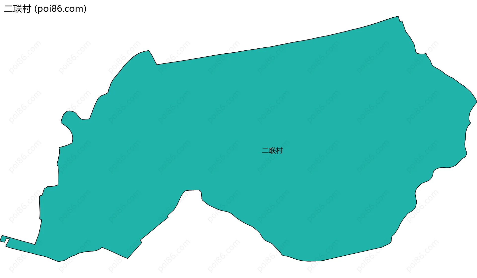 二联村边界地图