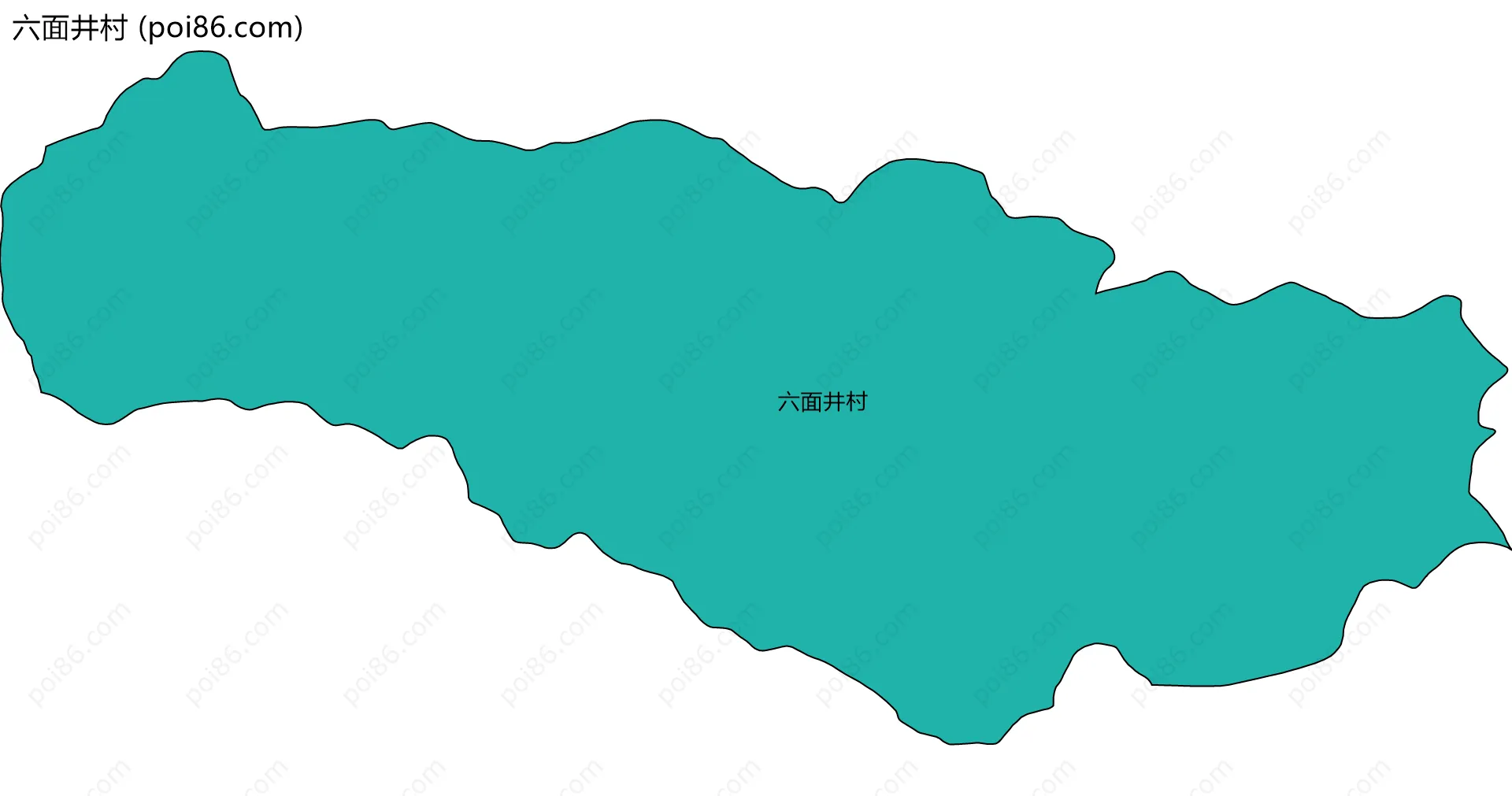 六面井村边界地图