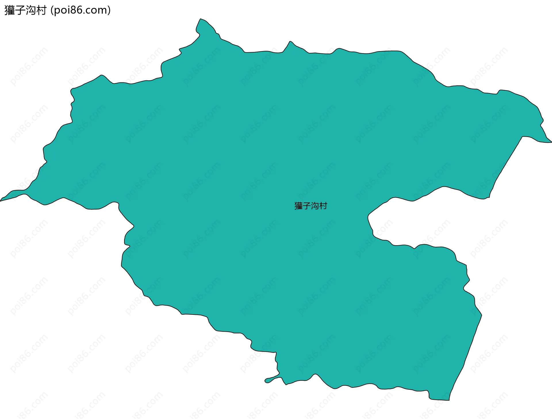 獾子沟村边界地图