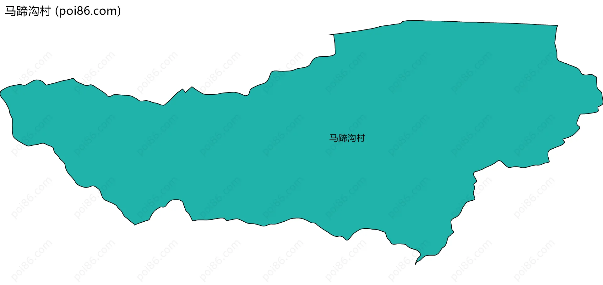 马蹄沟村边界地图