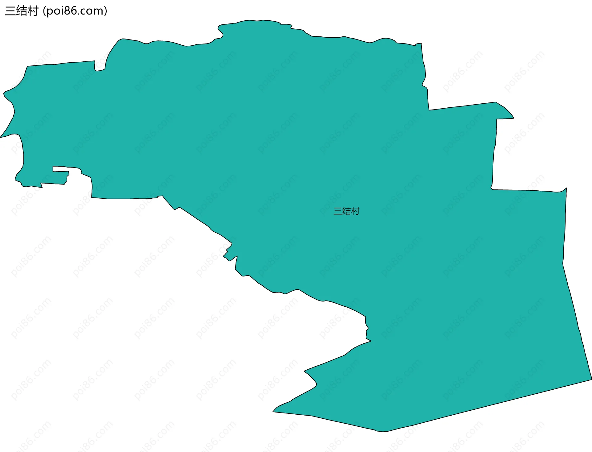 三结村边界地图