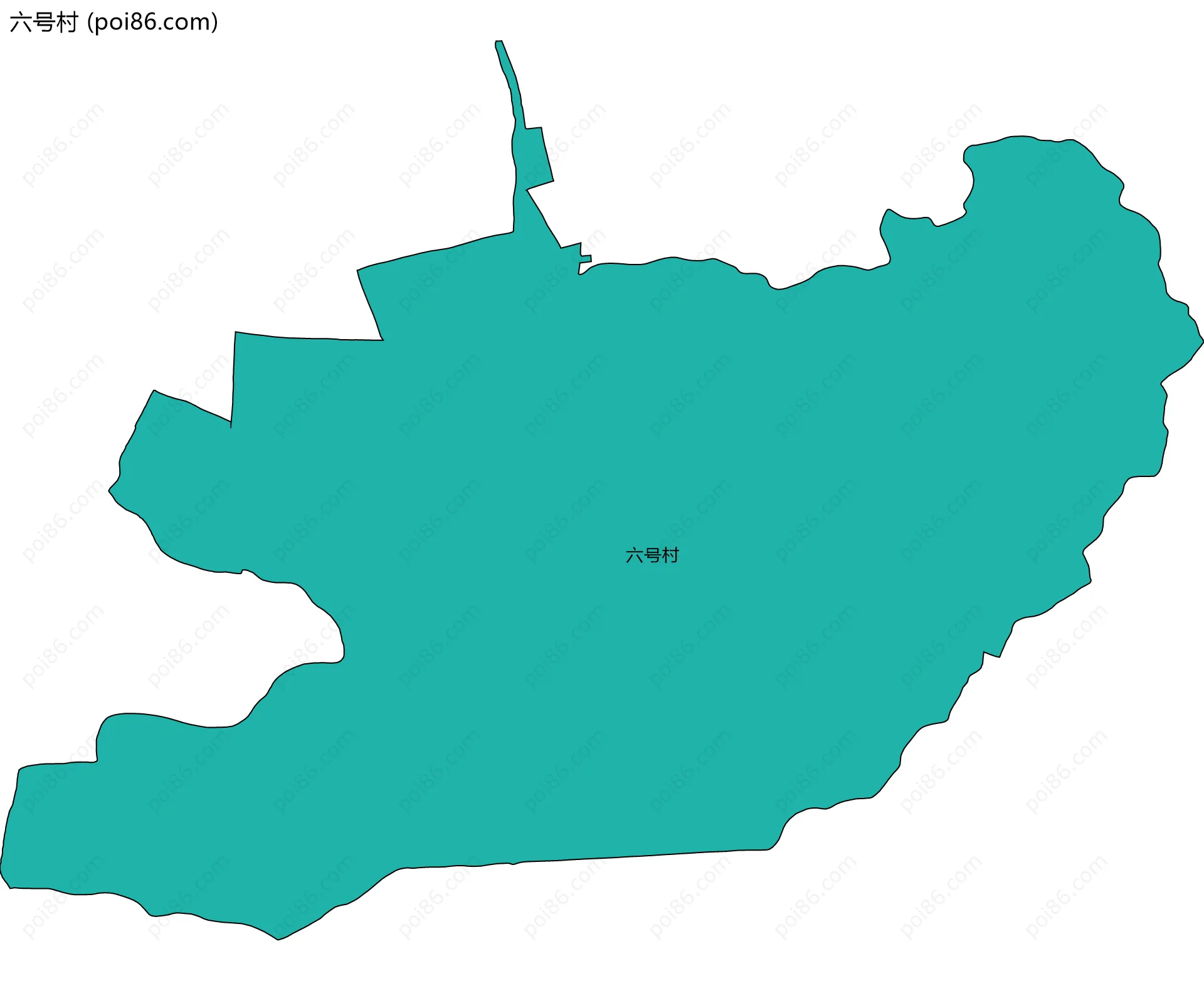 六号村边界地图