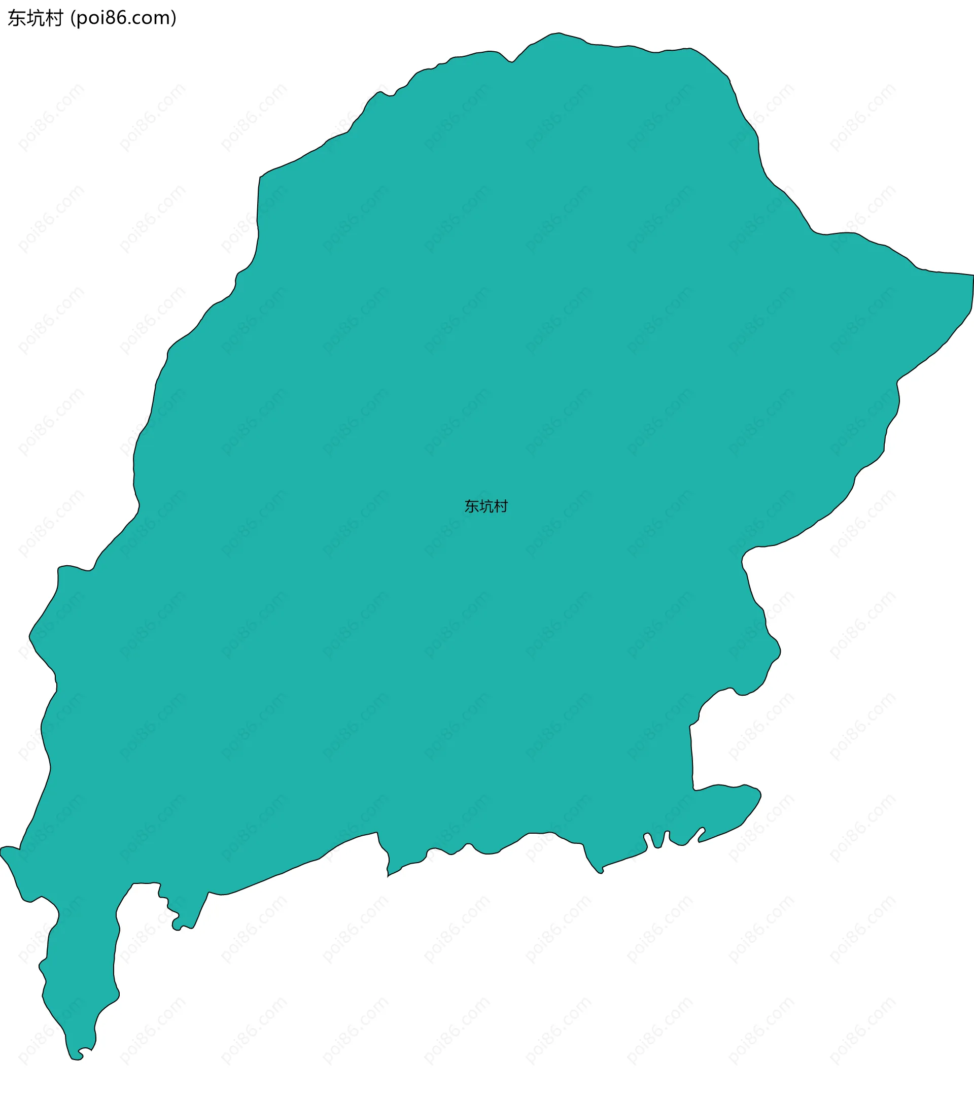 东坑村边界地图