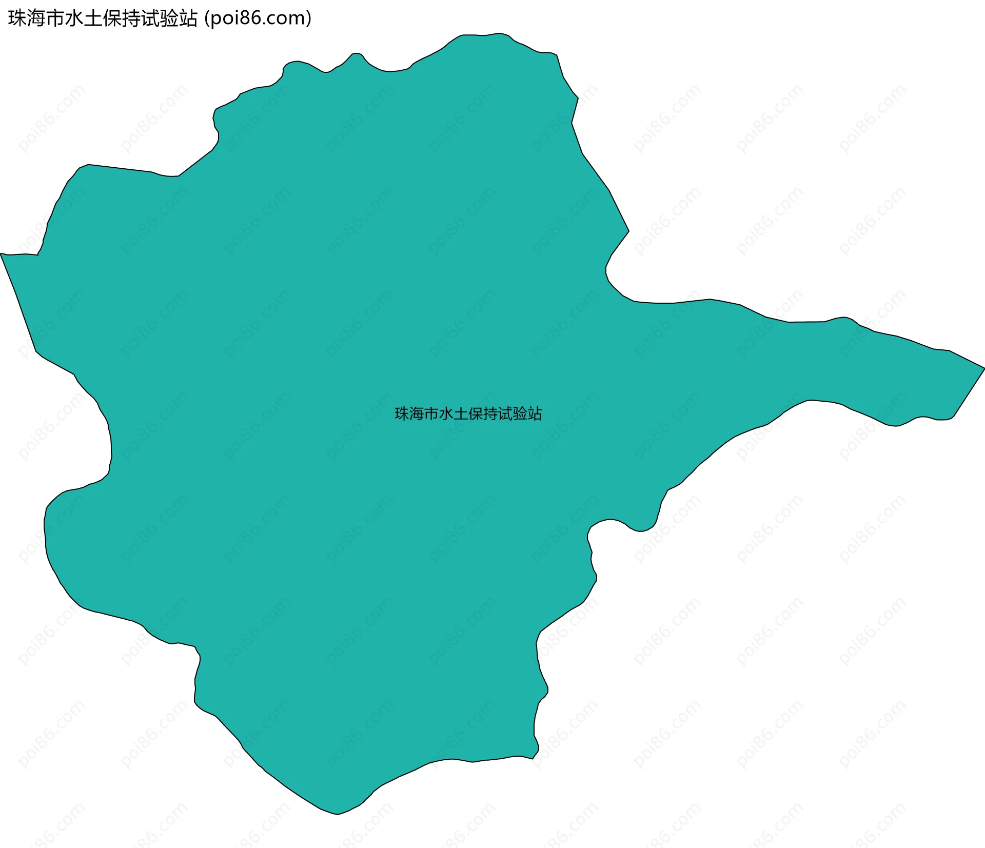 珠海市水土保持试验站边界地图