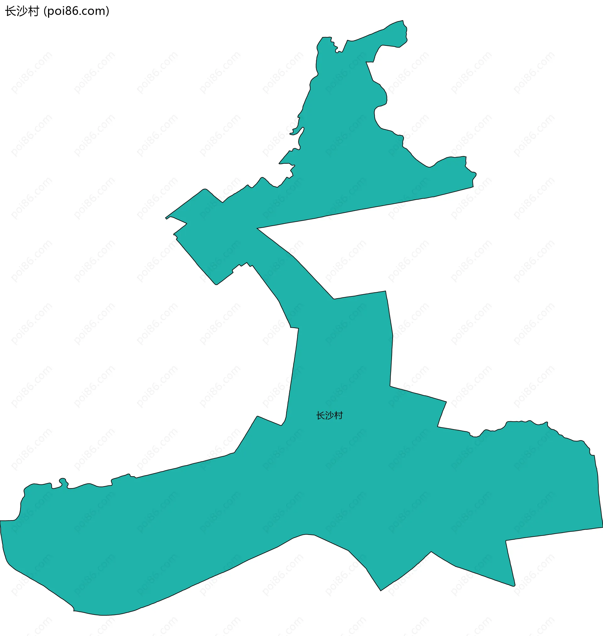 长沙村边界地图