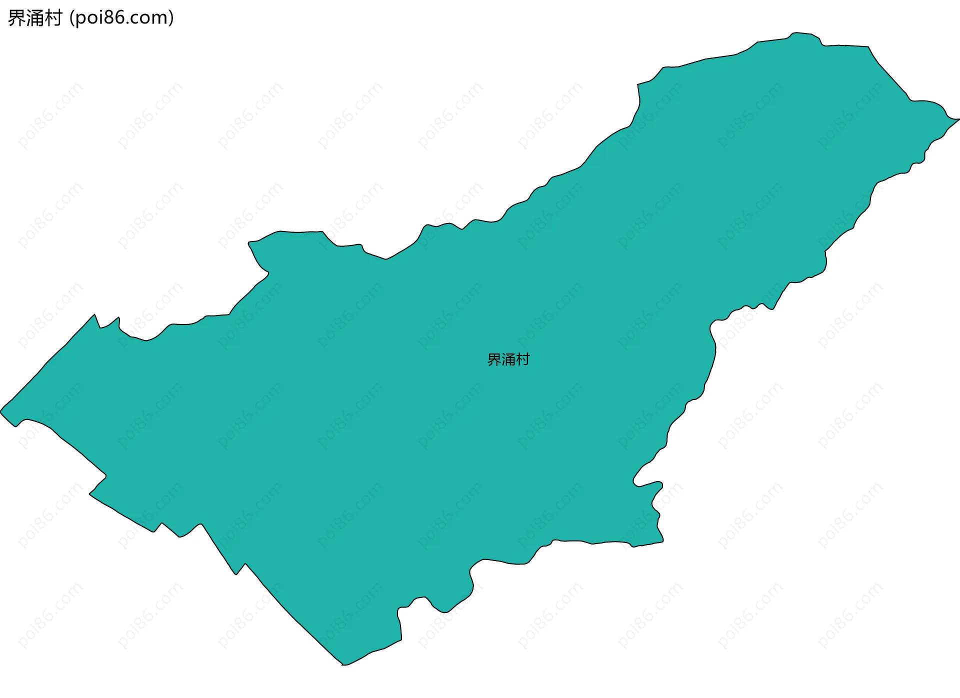 界涌村边界地图
