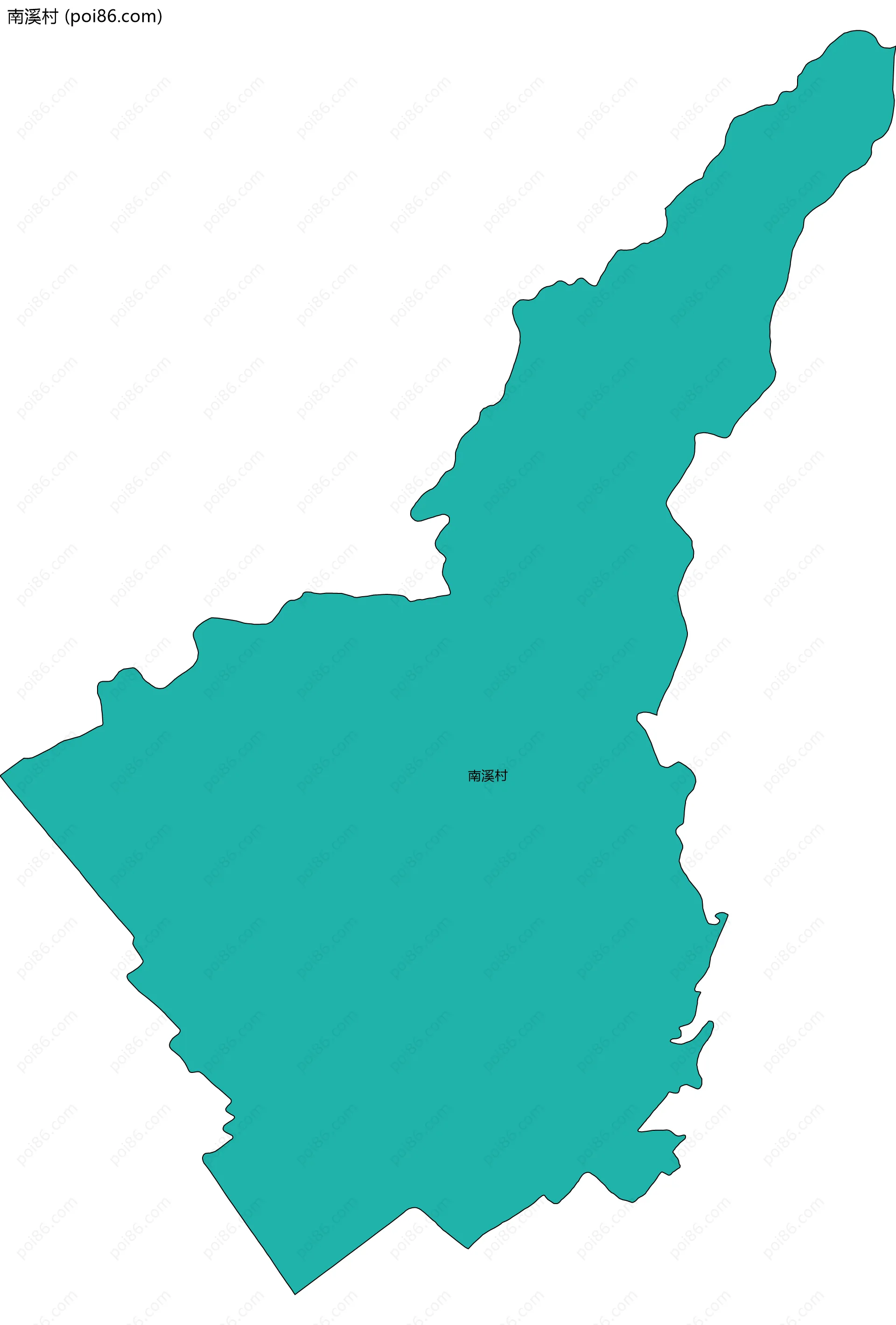 南溪村边界地图