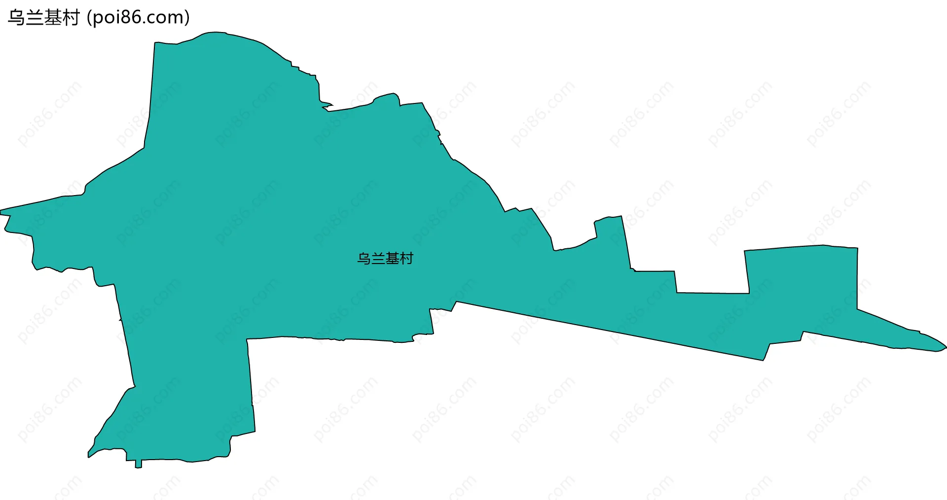 乌兰基村边界地图