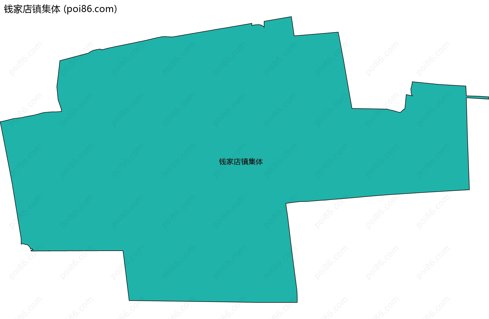 钱家店镇集体边界地图