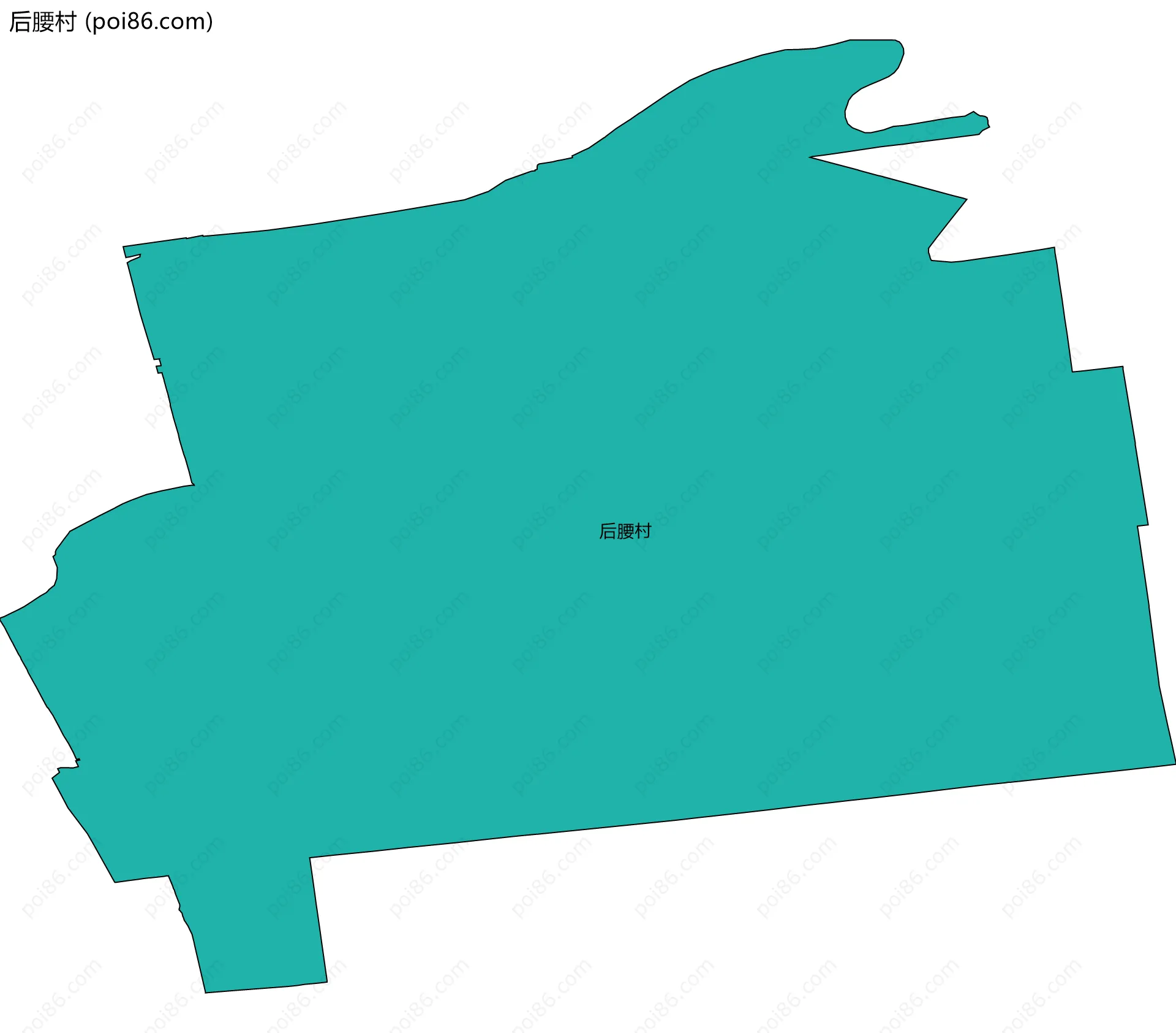后腰村边界地图
