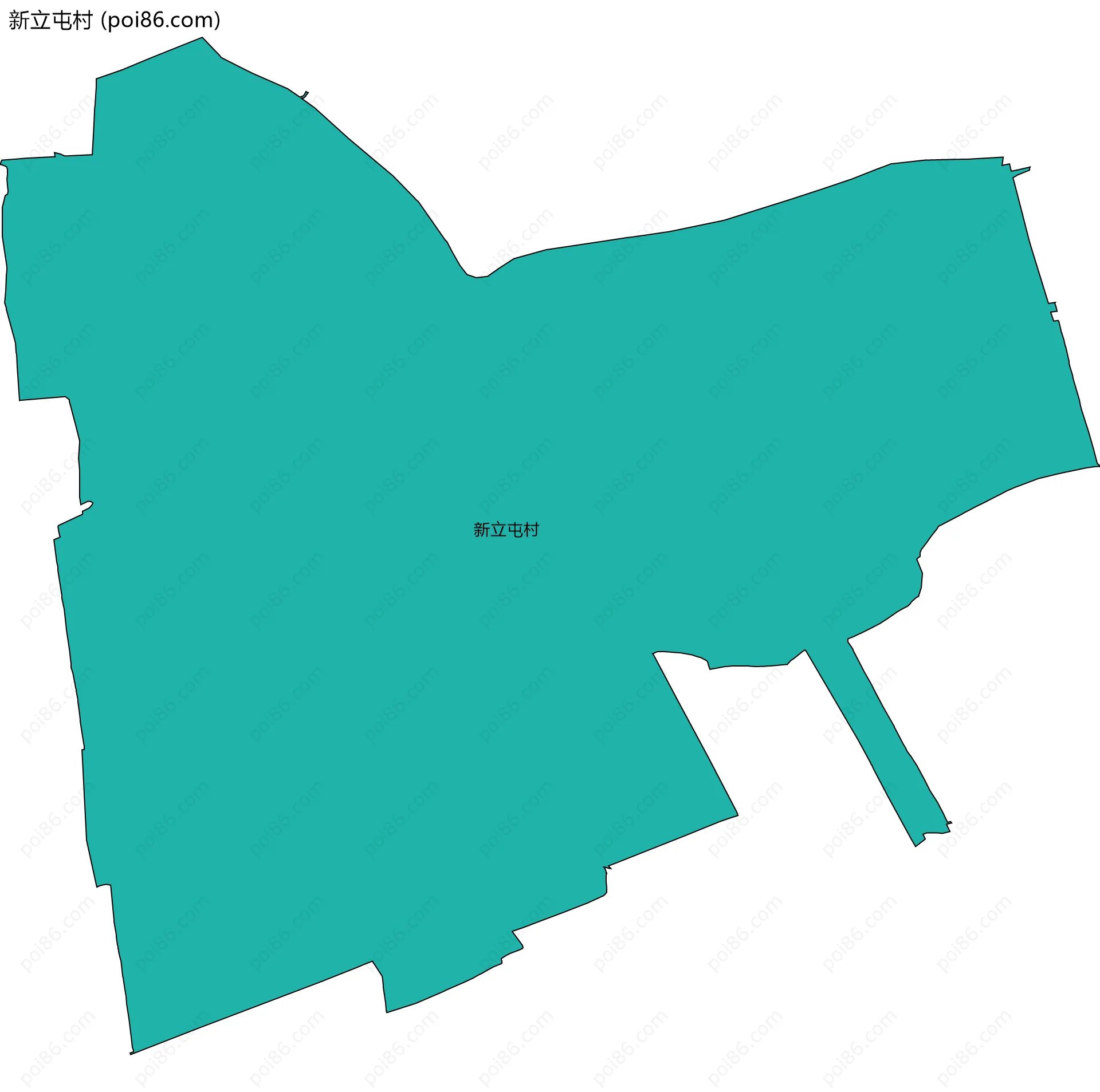 新立屯村边界地图