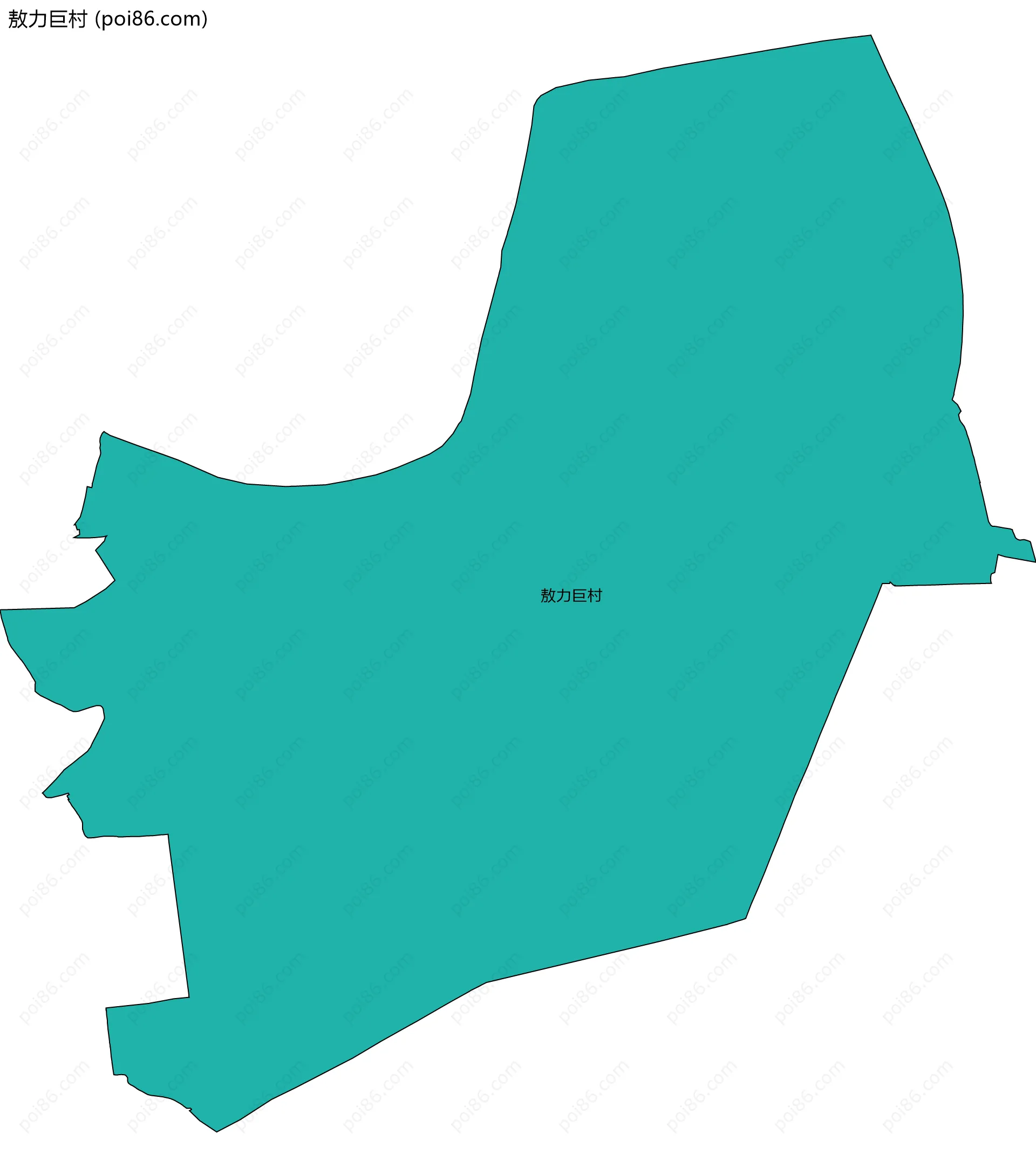 敖力巨村边界地图