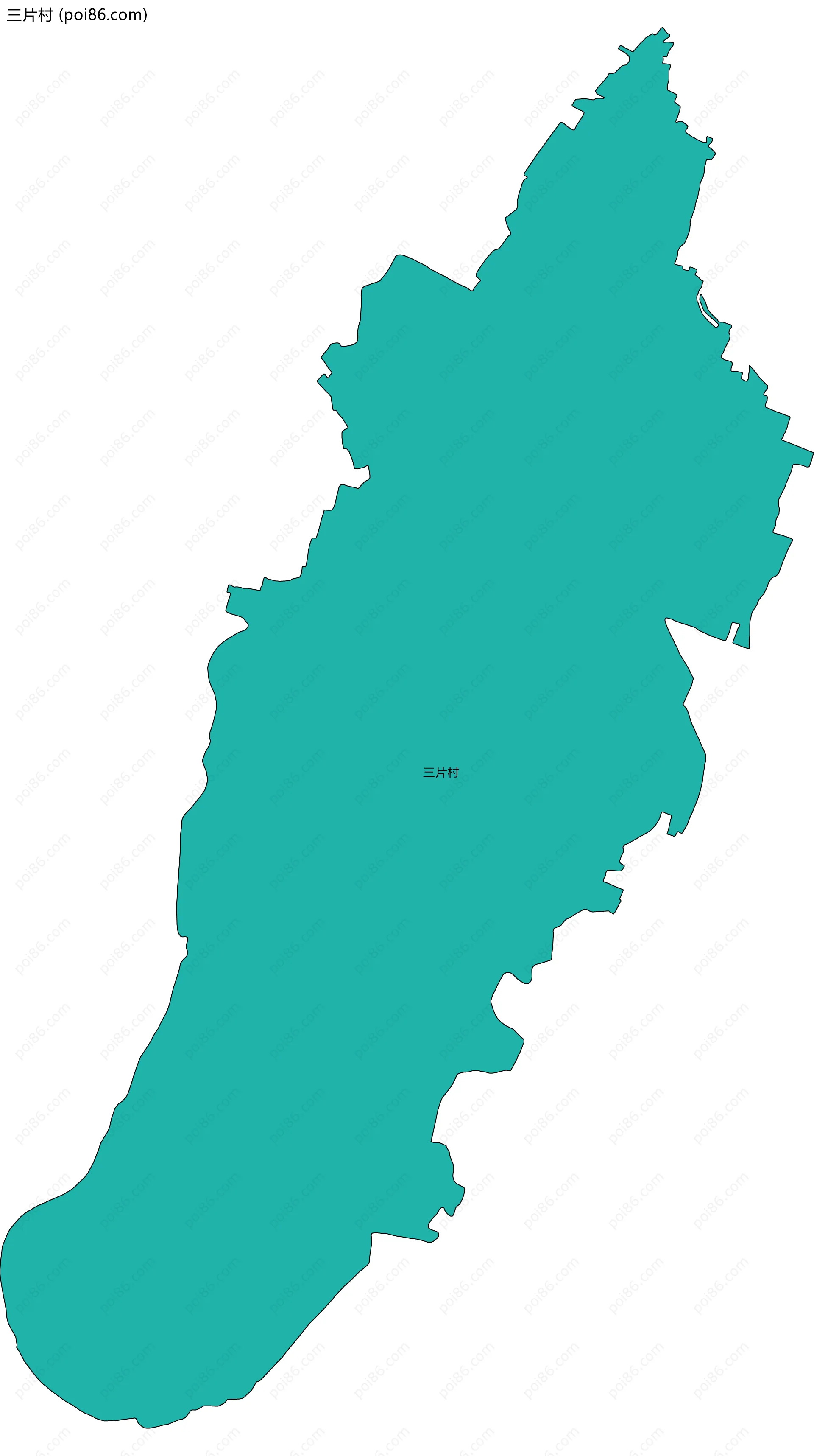 三片村边界地图