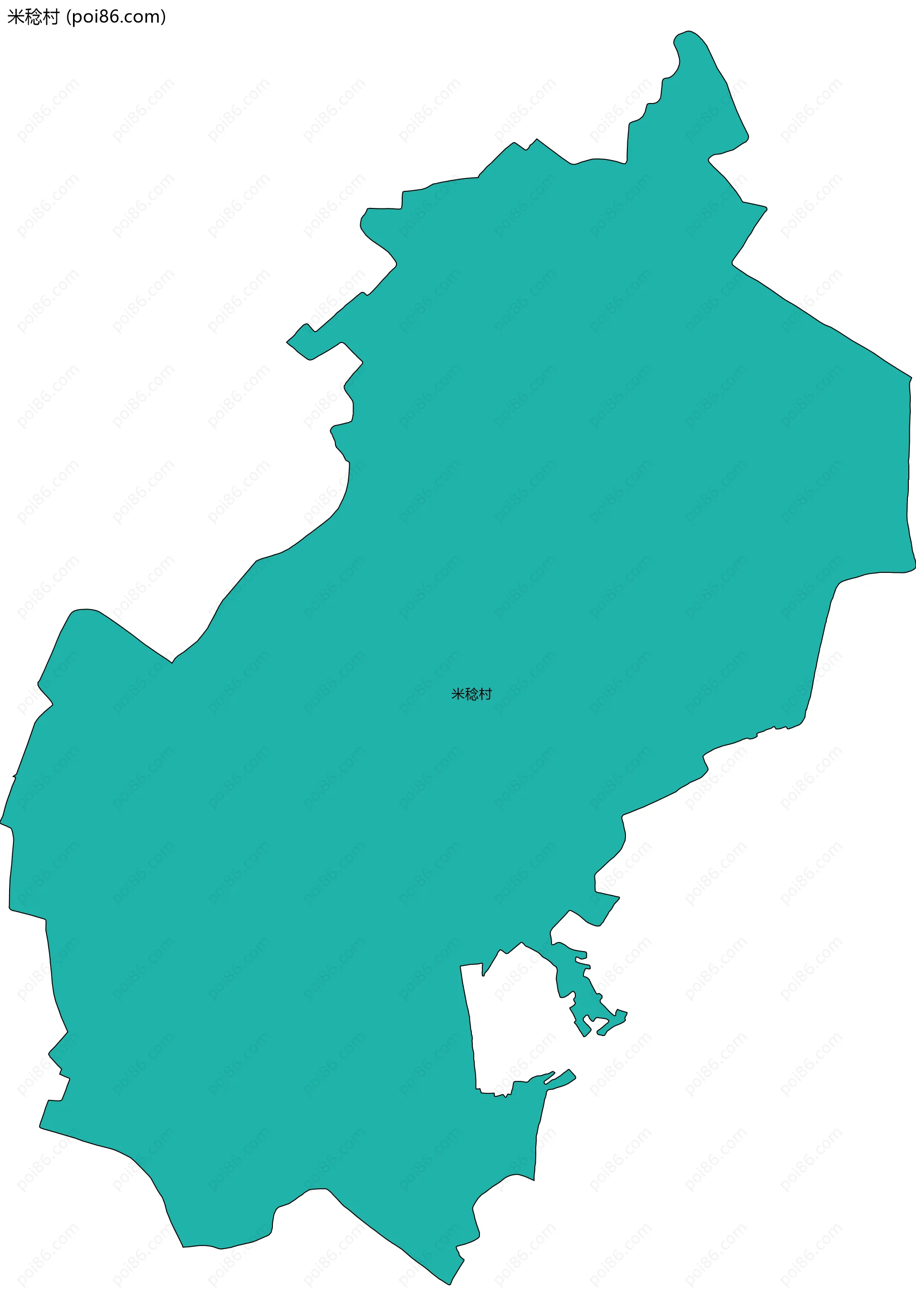 米稔村边界地图