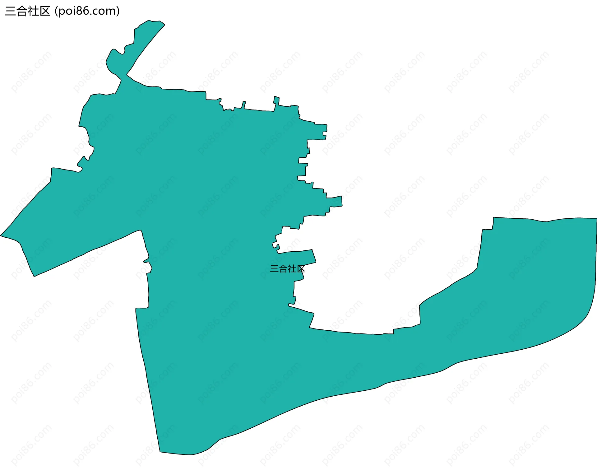 三合社区边界地图