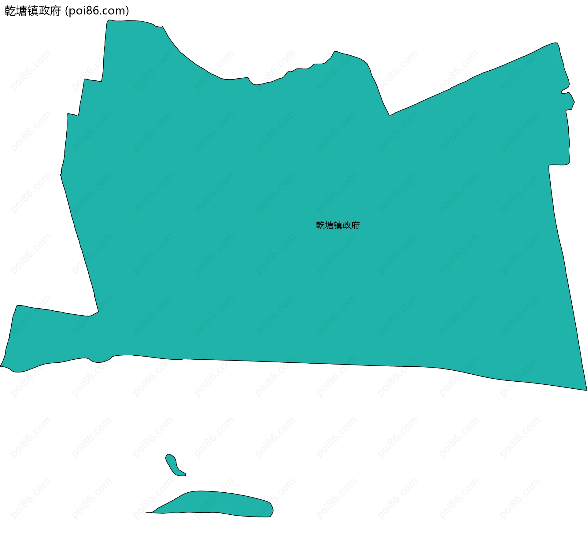 乾塘镇政府边界地图