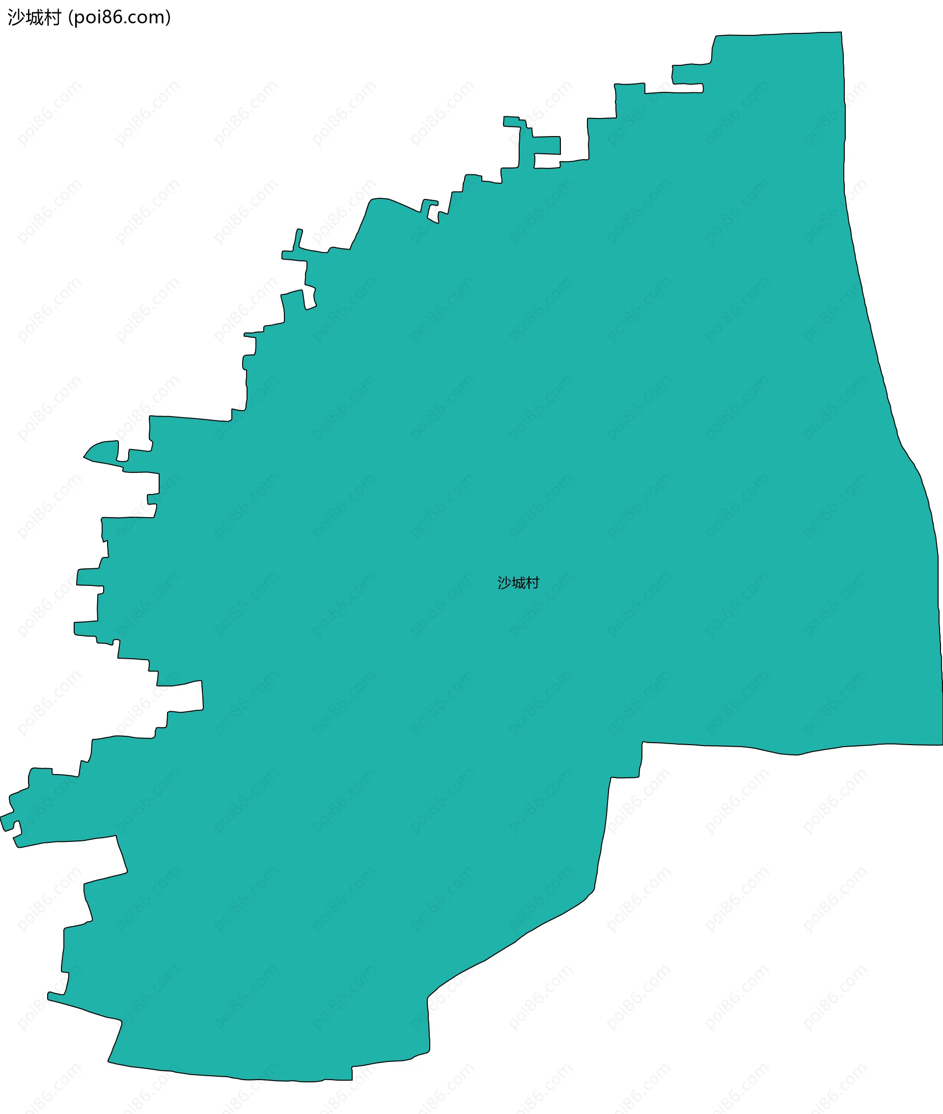 沙城村边界地图