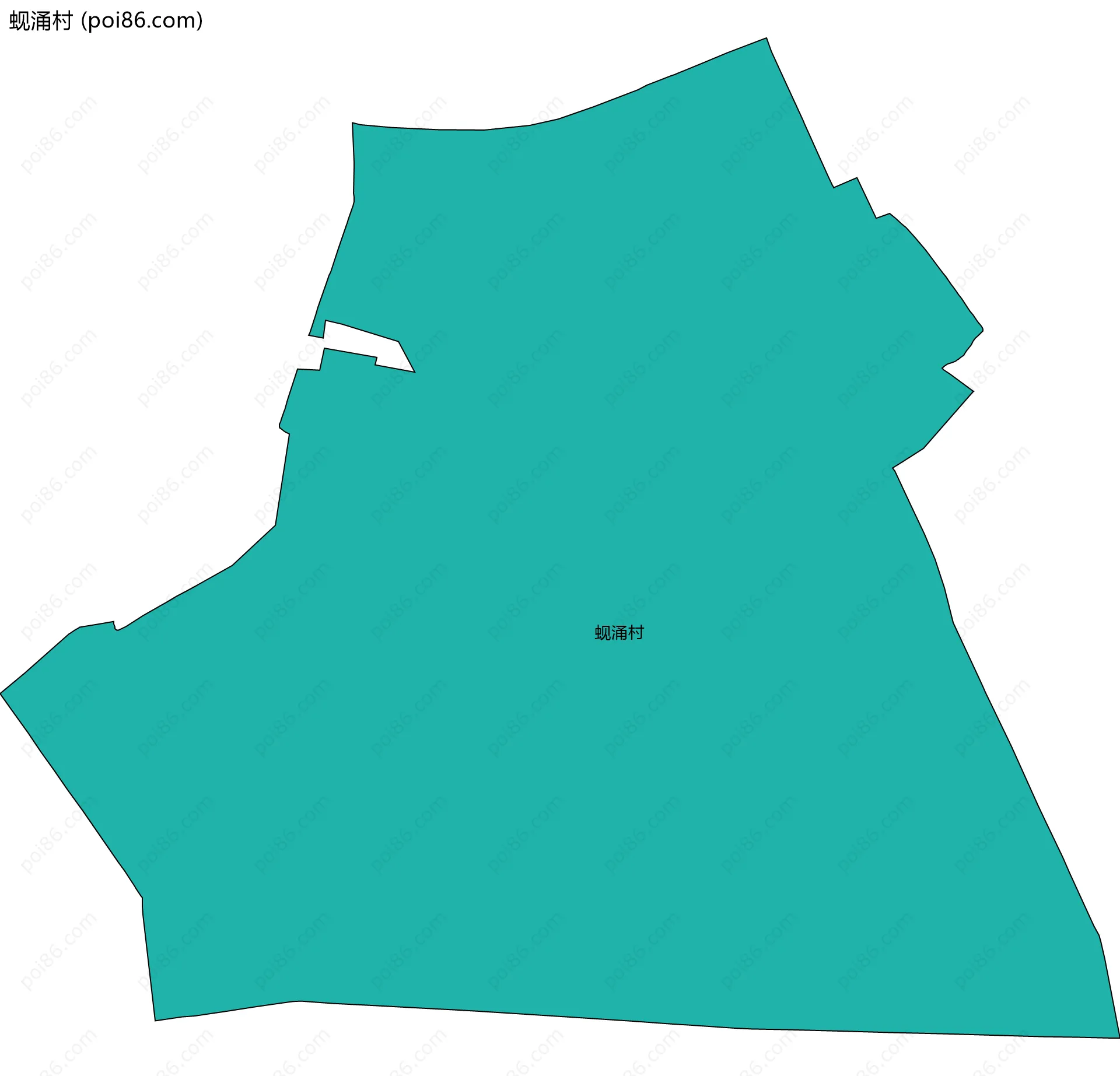 蚬涌村边界地图