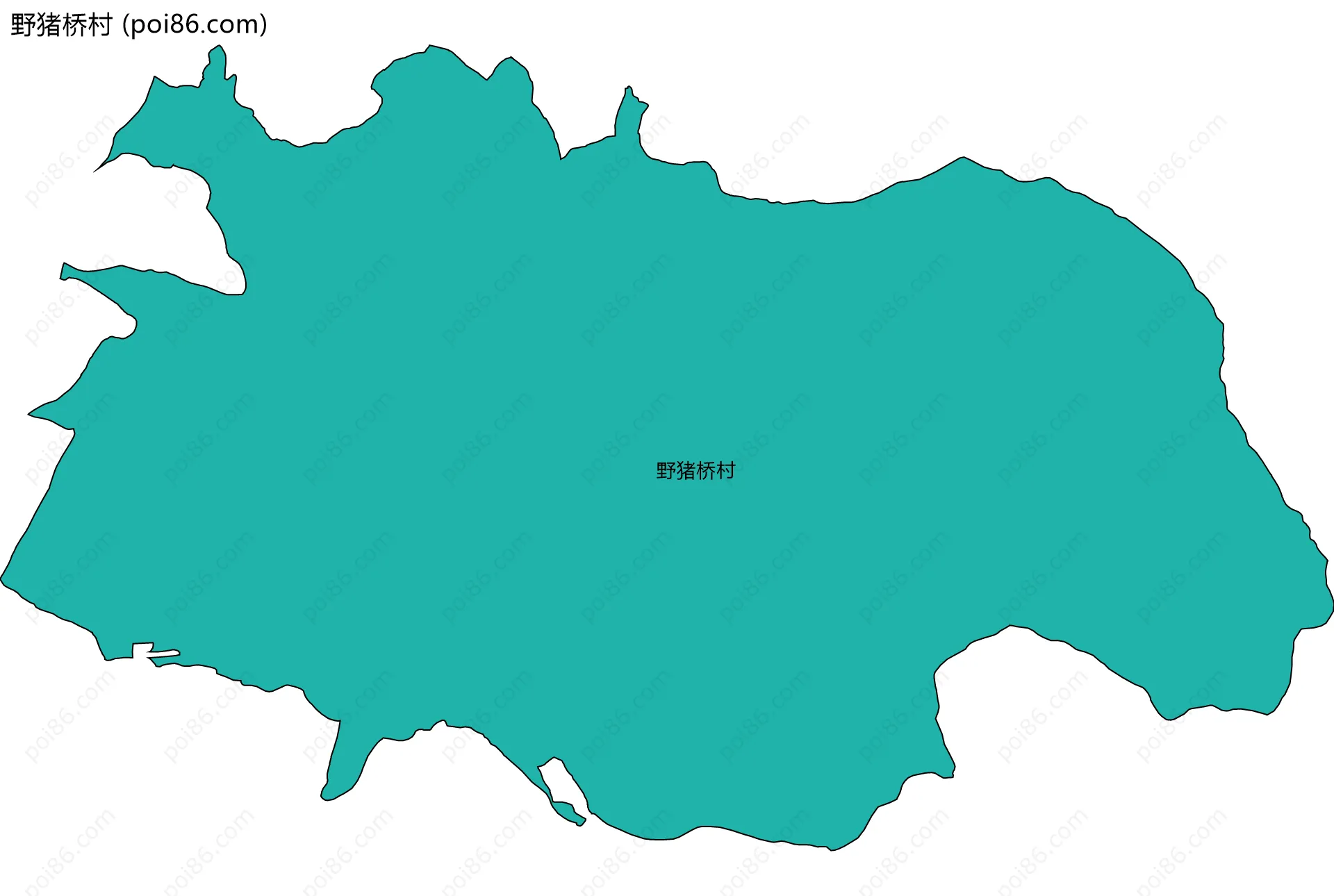 野猪桥村边界地图