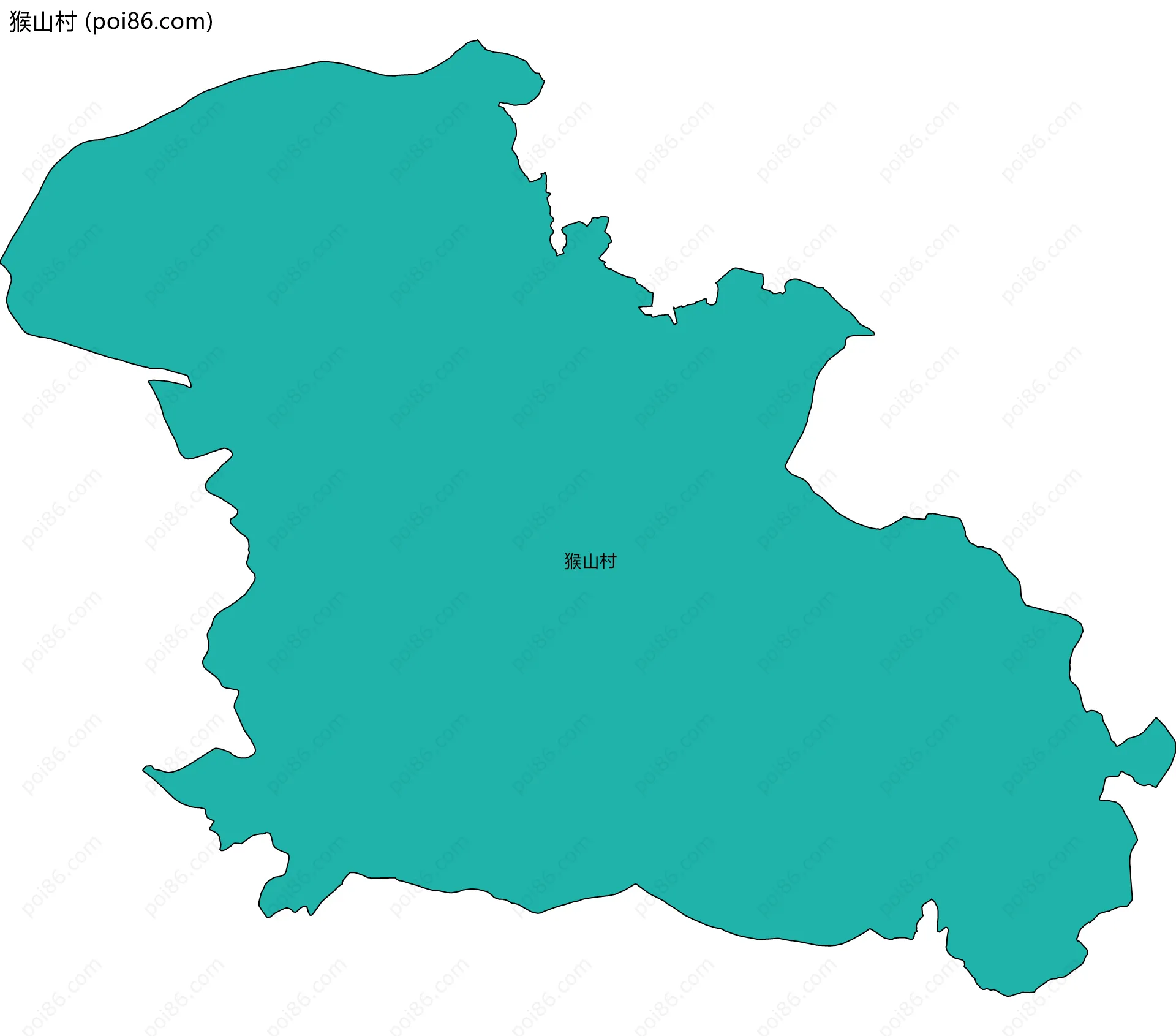 猴山村边界地图