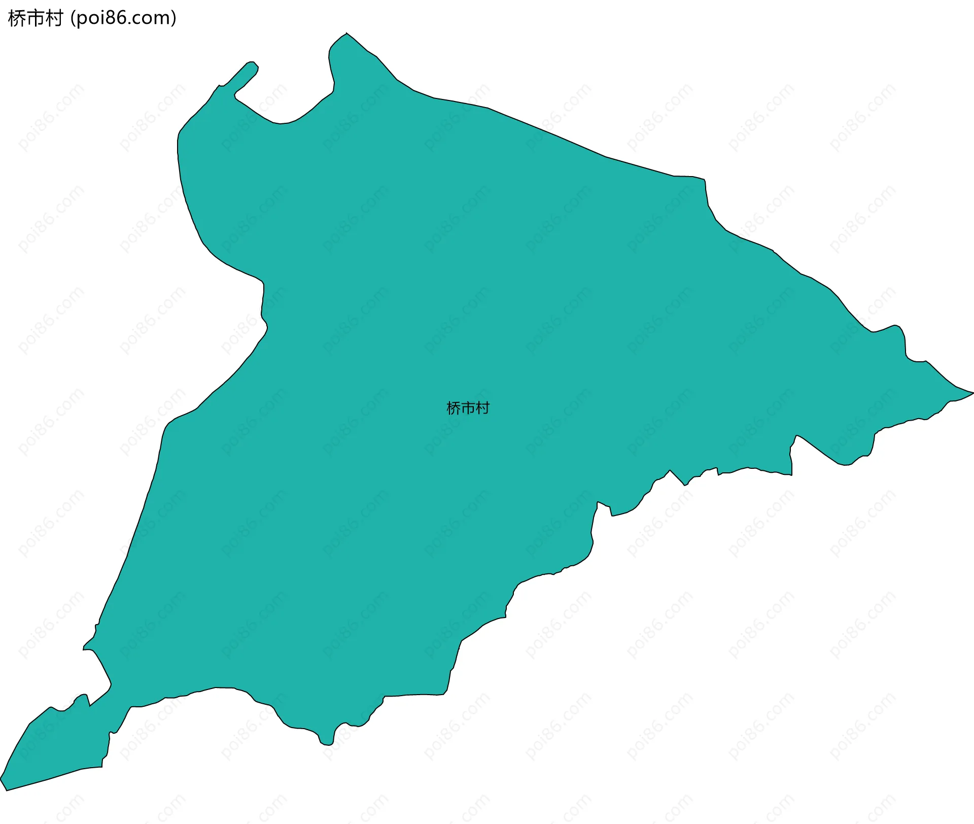 桥市村边界地图