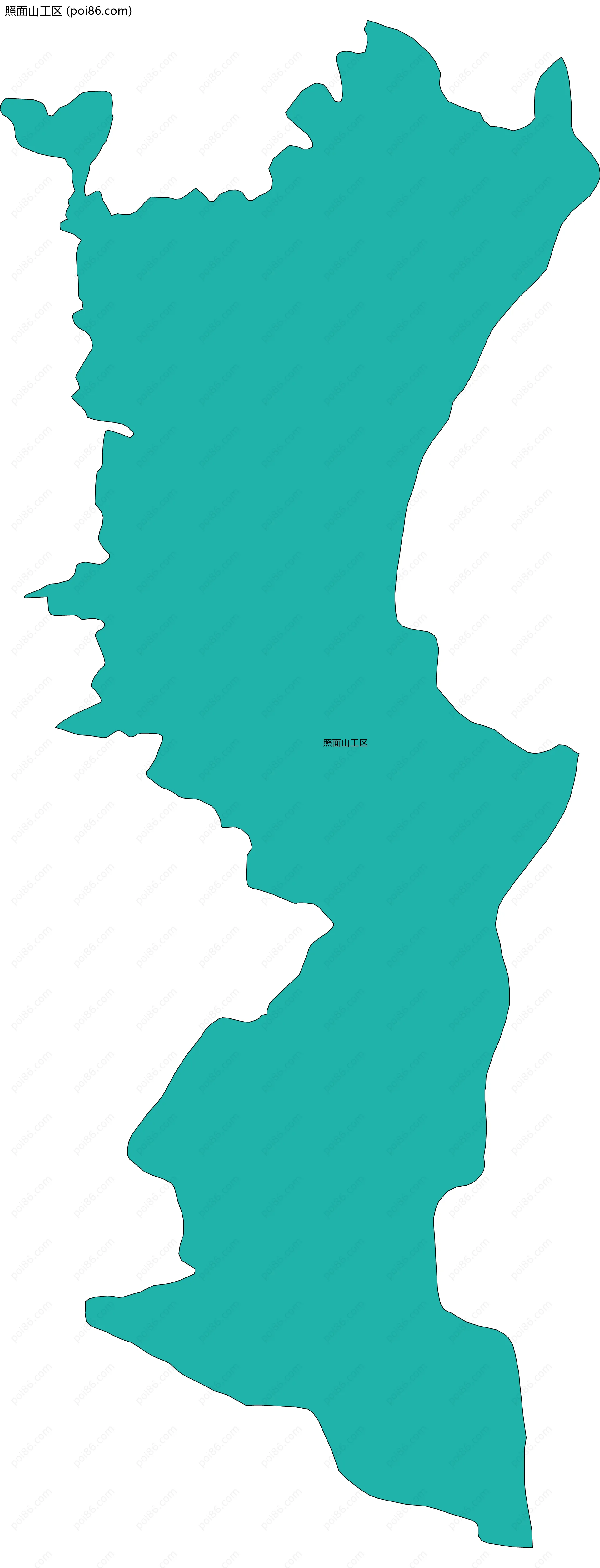 照面山工区边界地图