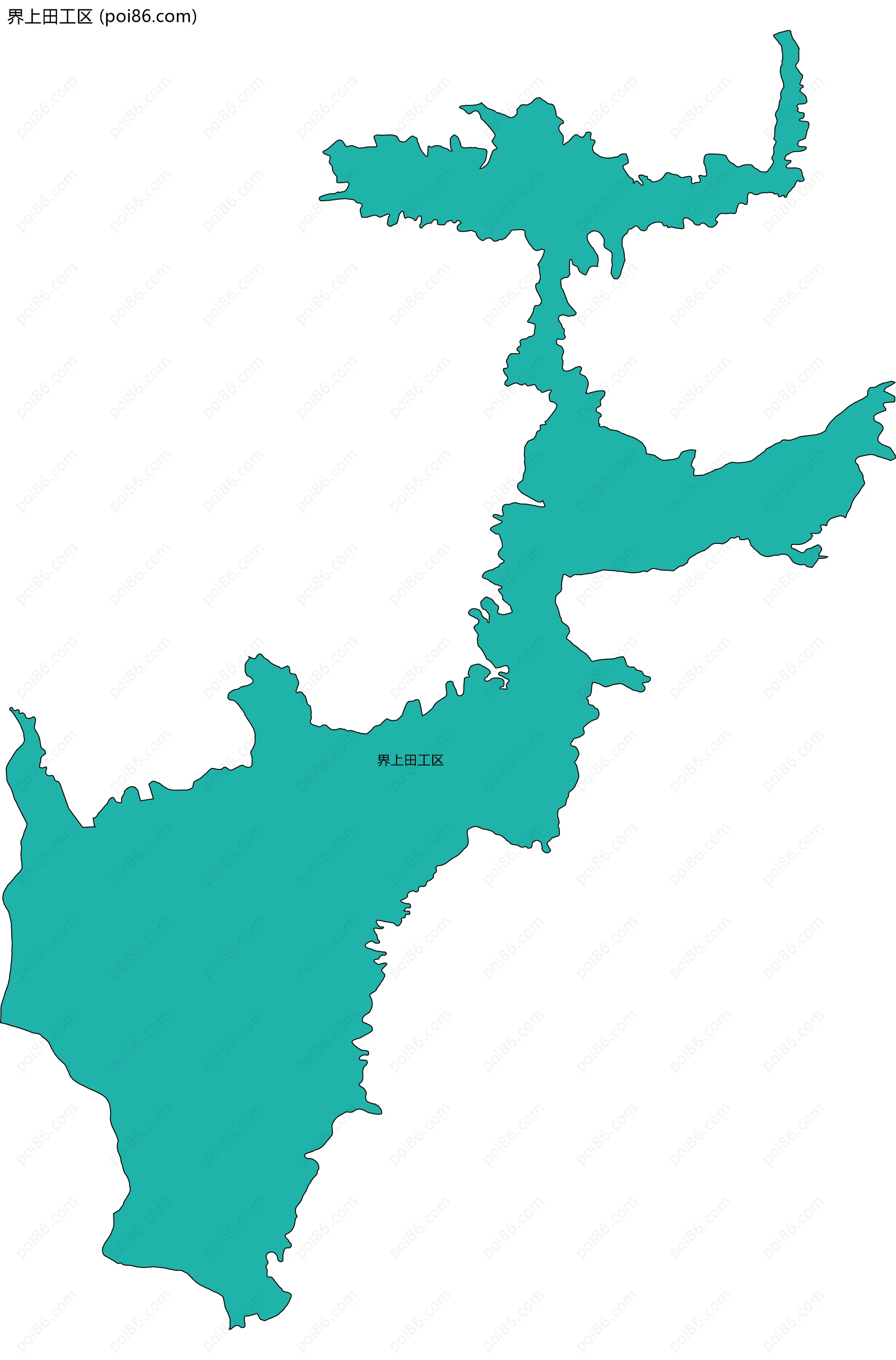 界上田工区边界地图