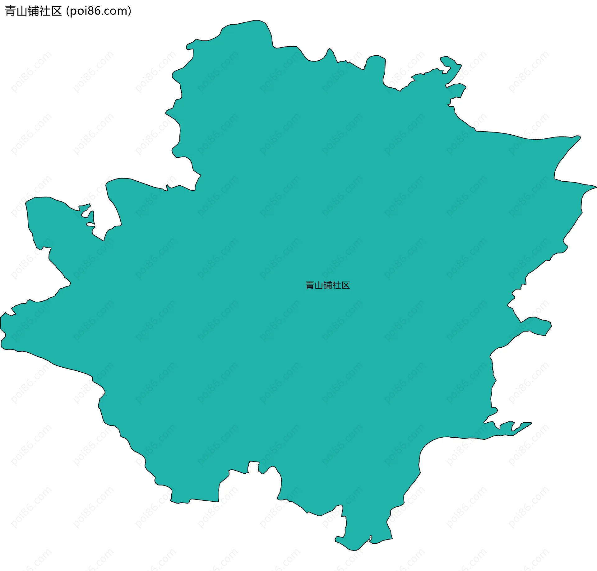 青山铺社区边界地图