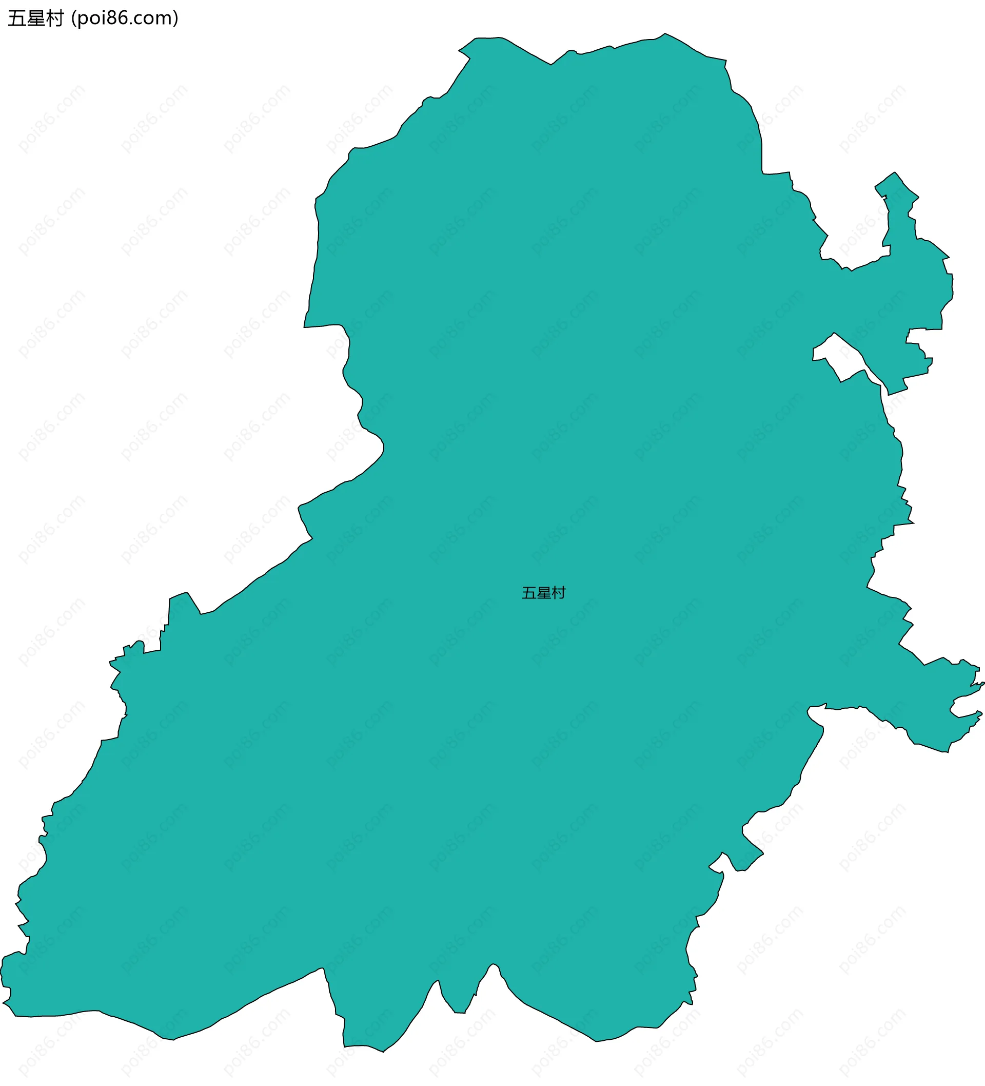 五星村边界地图