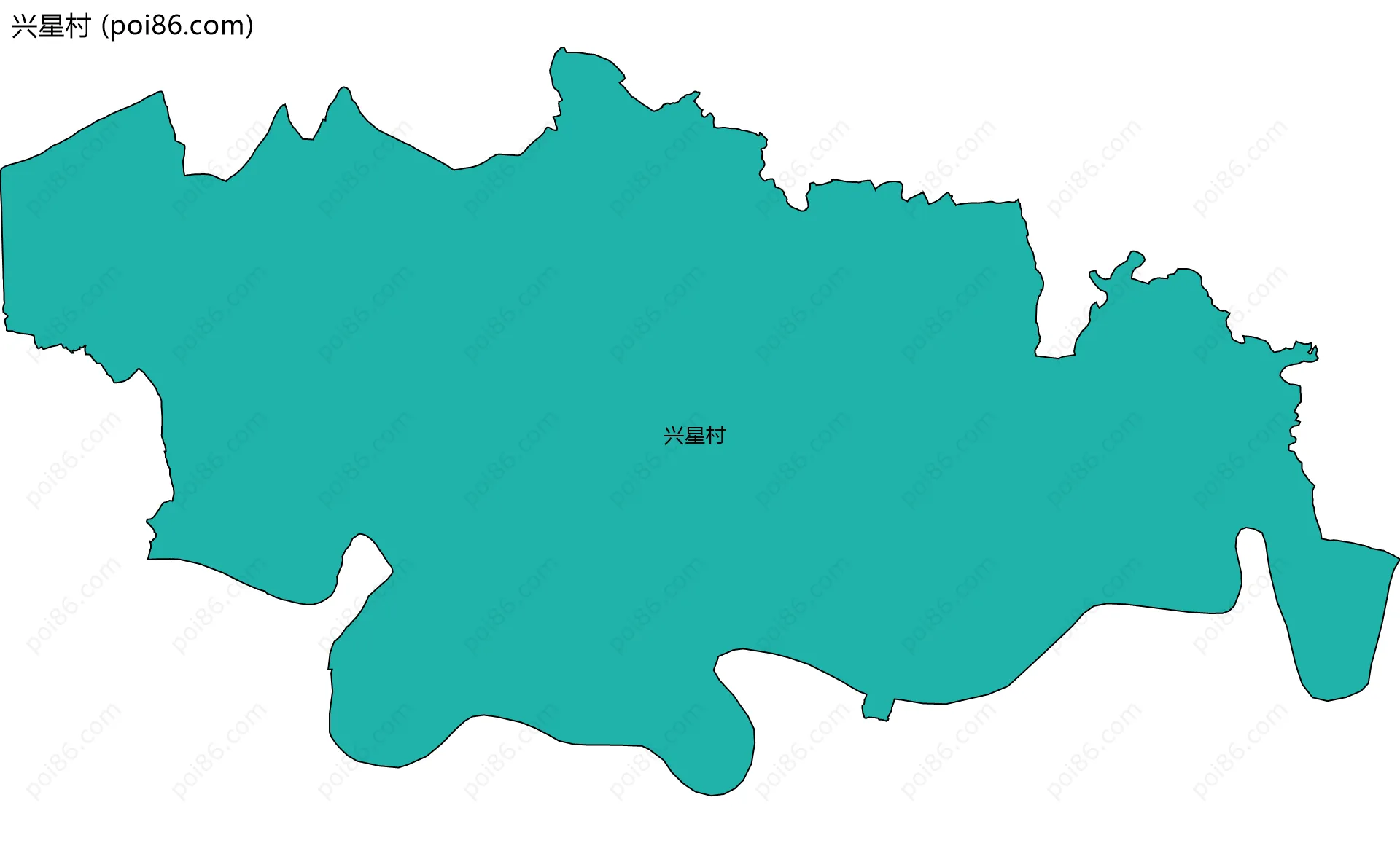 兴星村边界地图