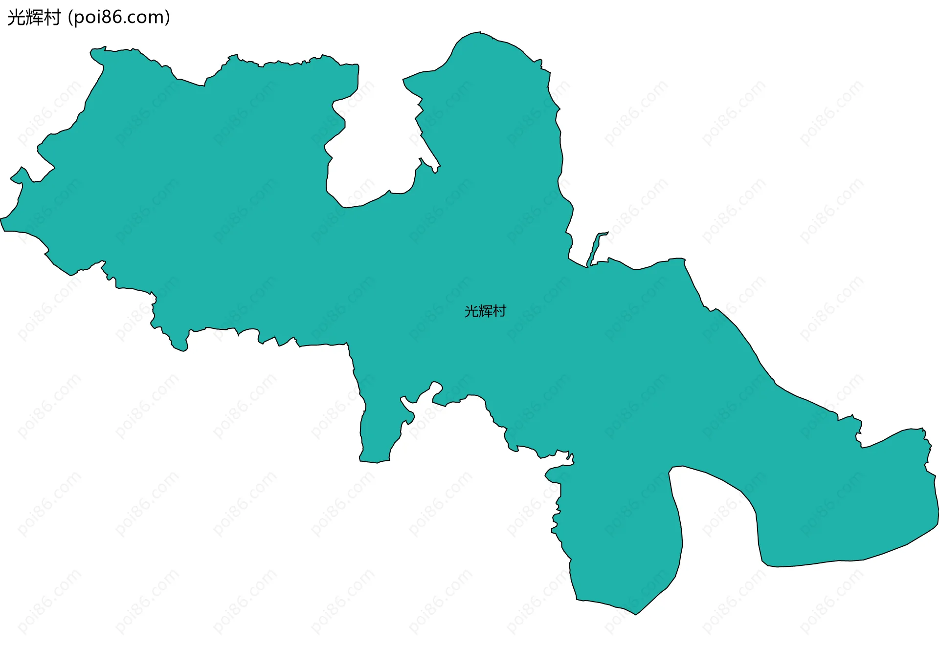 光辉村边界地图