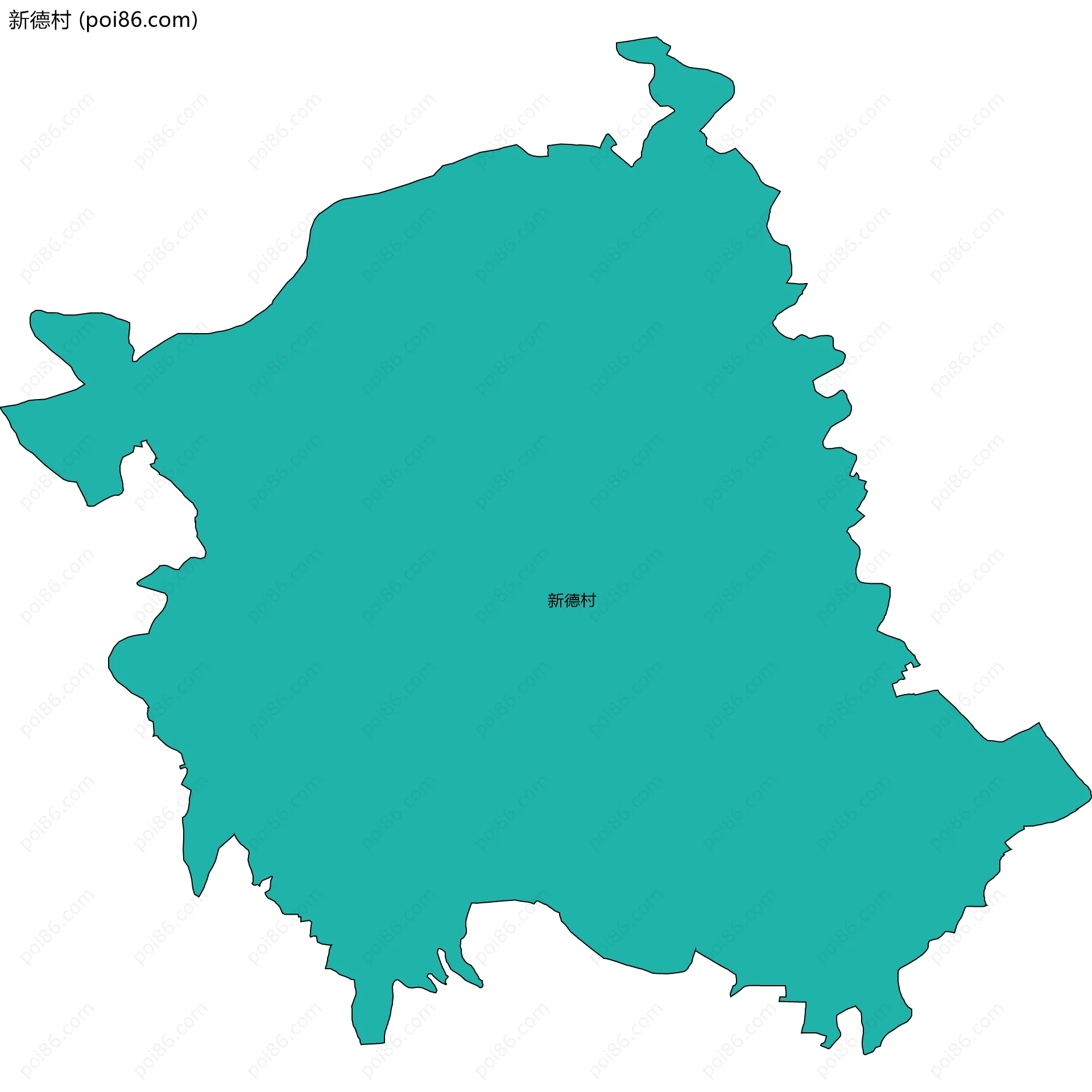 新德村边界地图