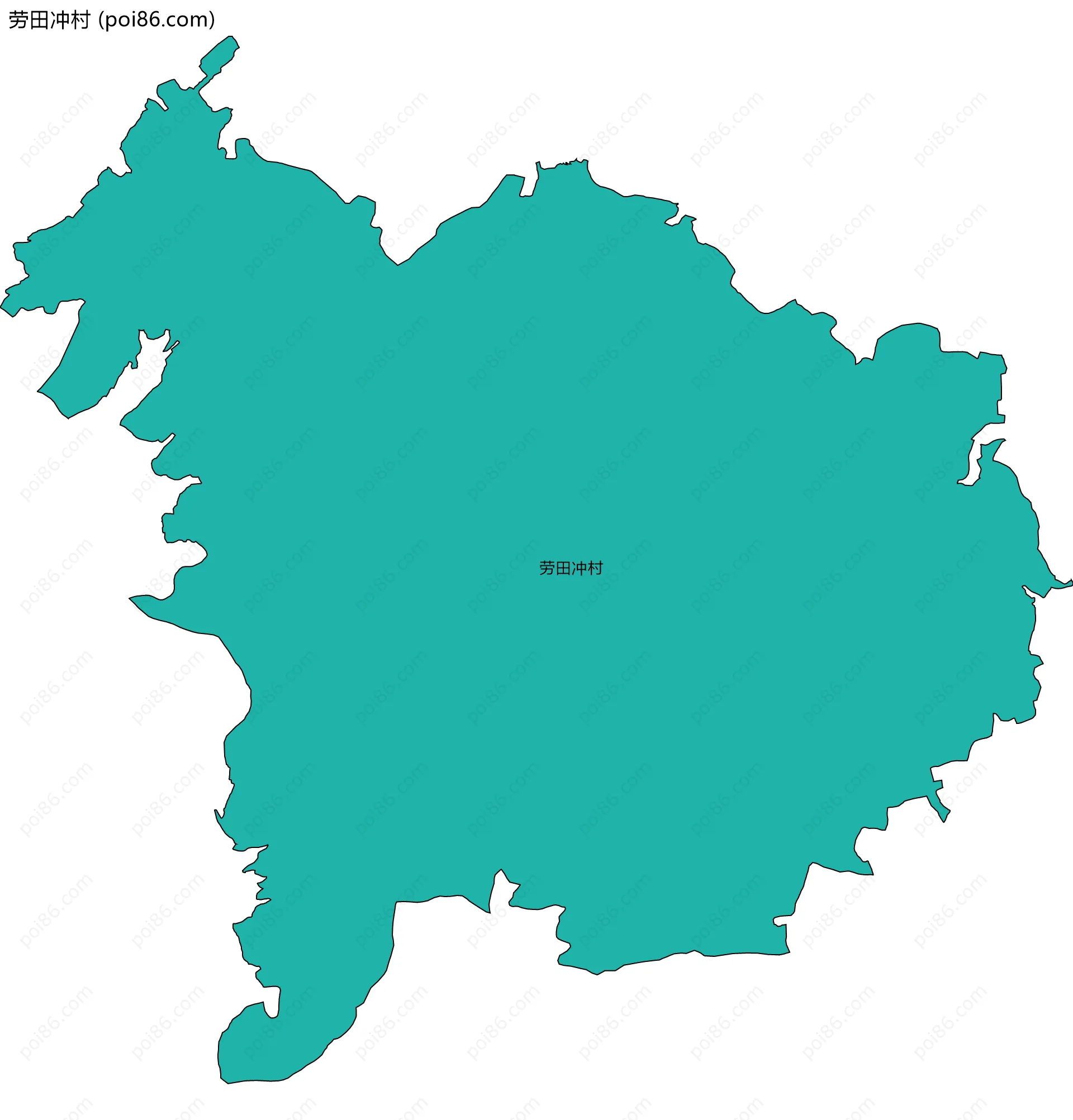 劳田冲村边界地图