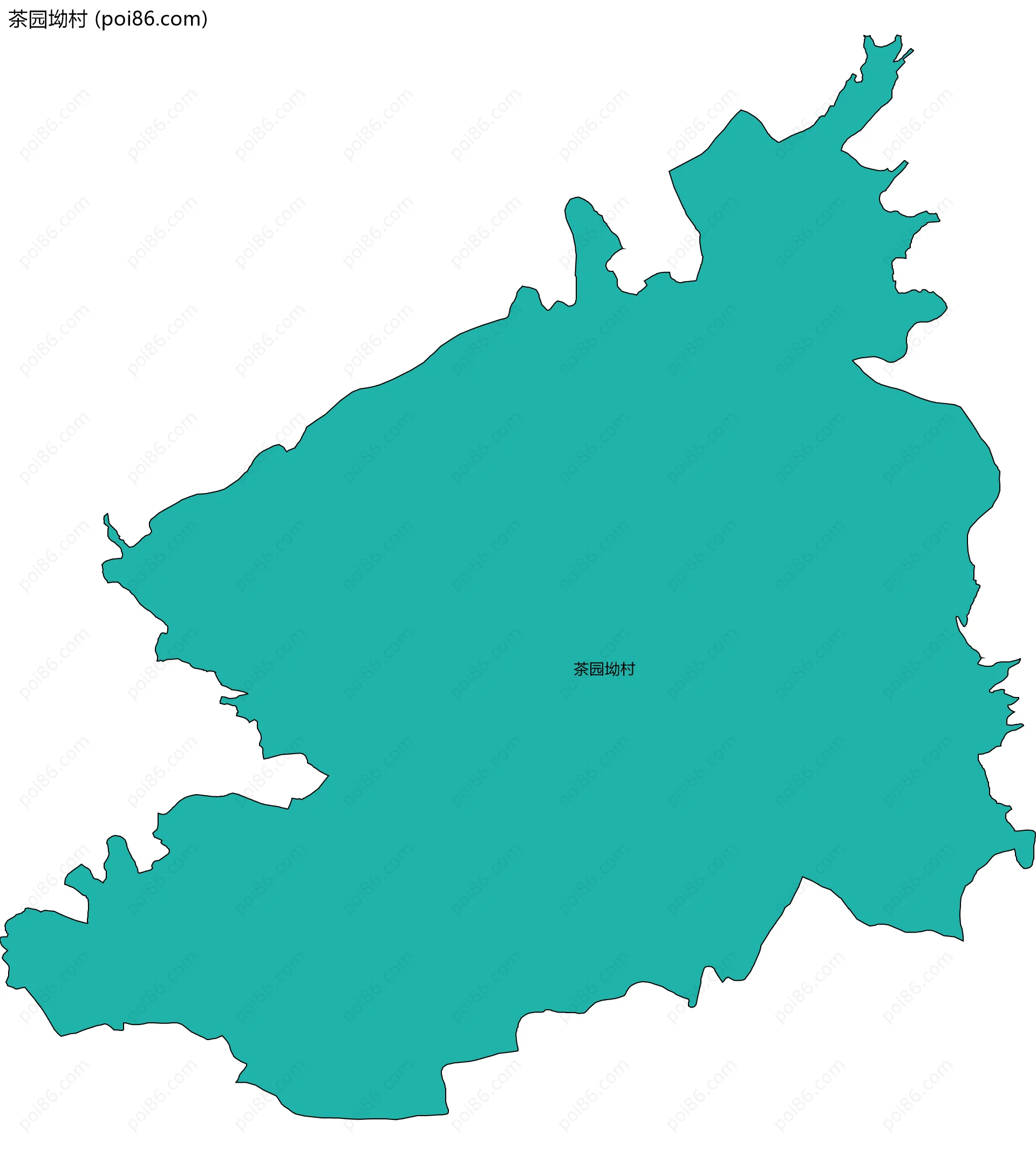 茶园坳村边界地图