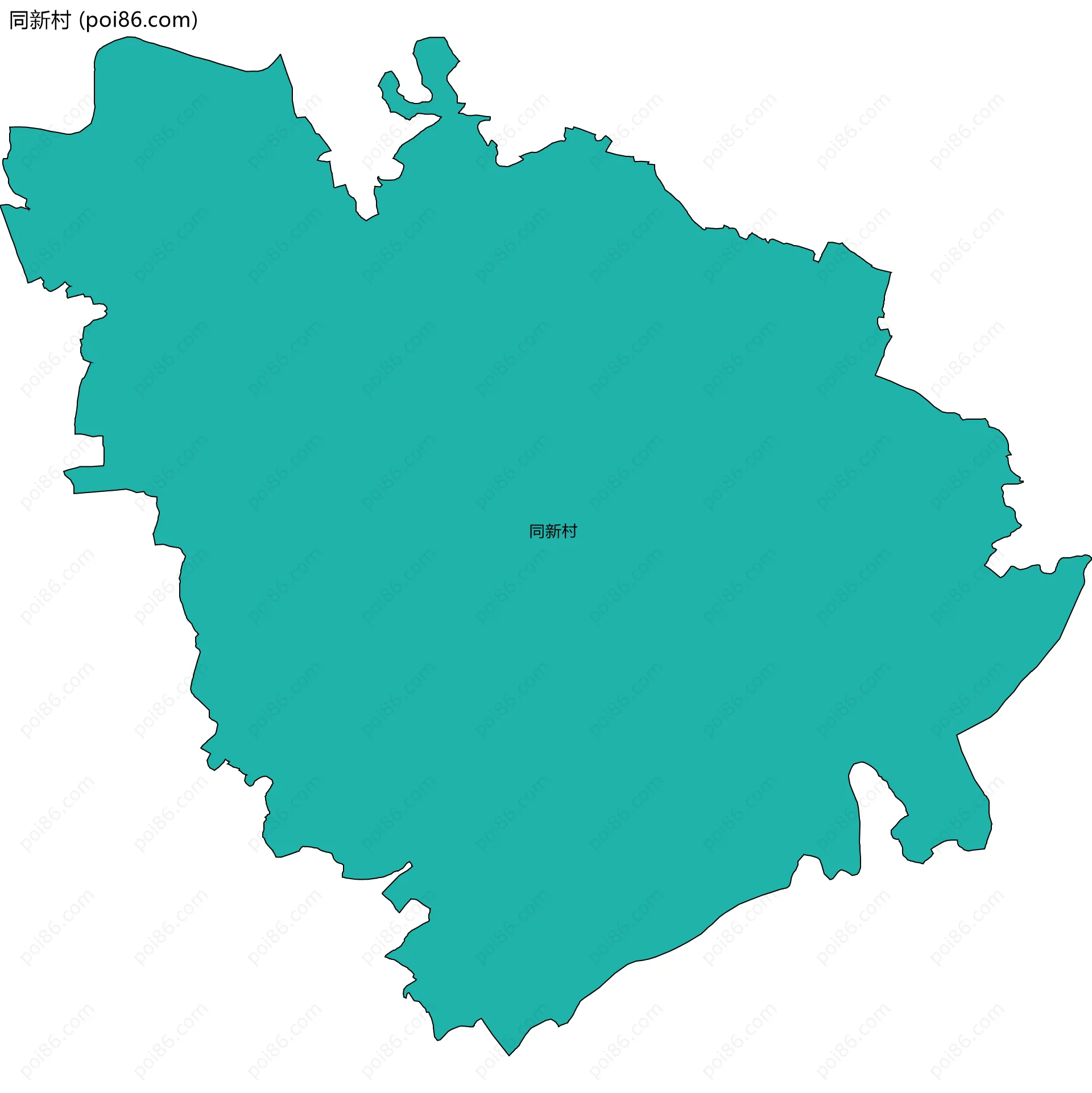 同新村边界地图