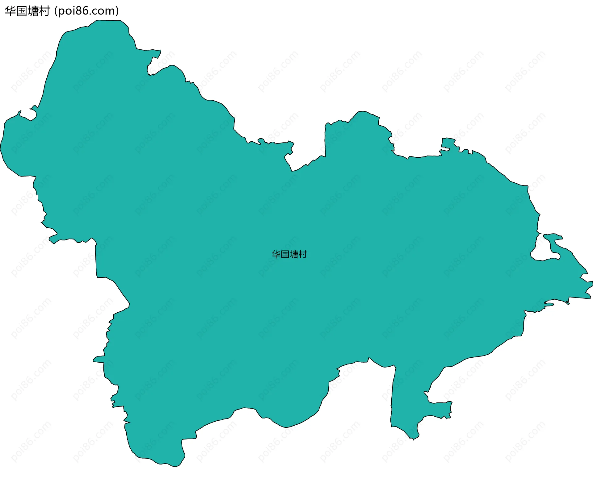 华国塘村边界地图