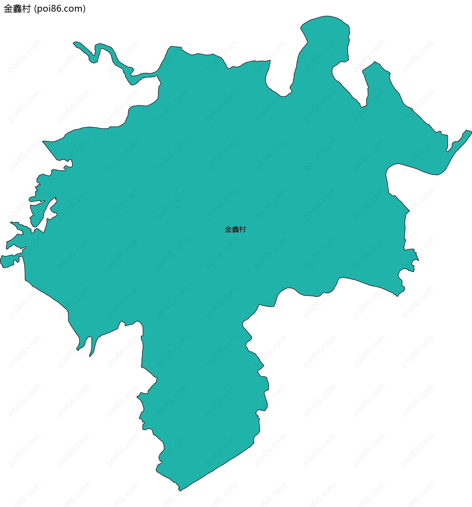 金鑫村边界地图