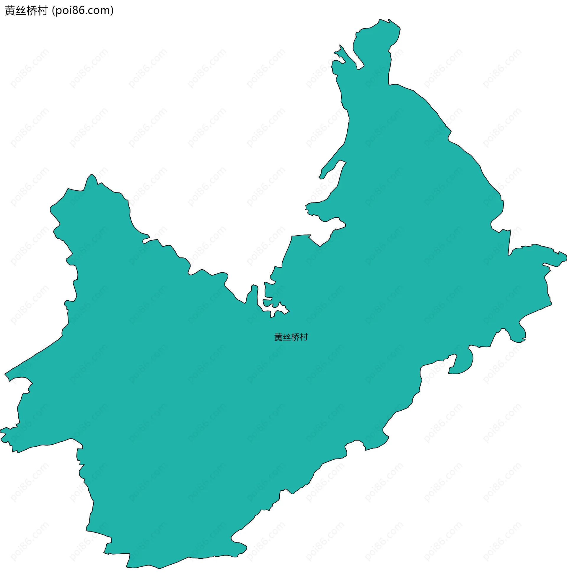 黄丝桥村边界地图