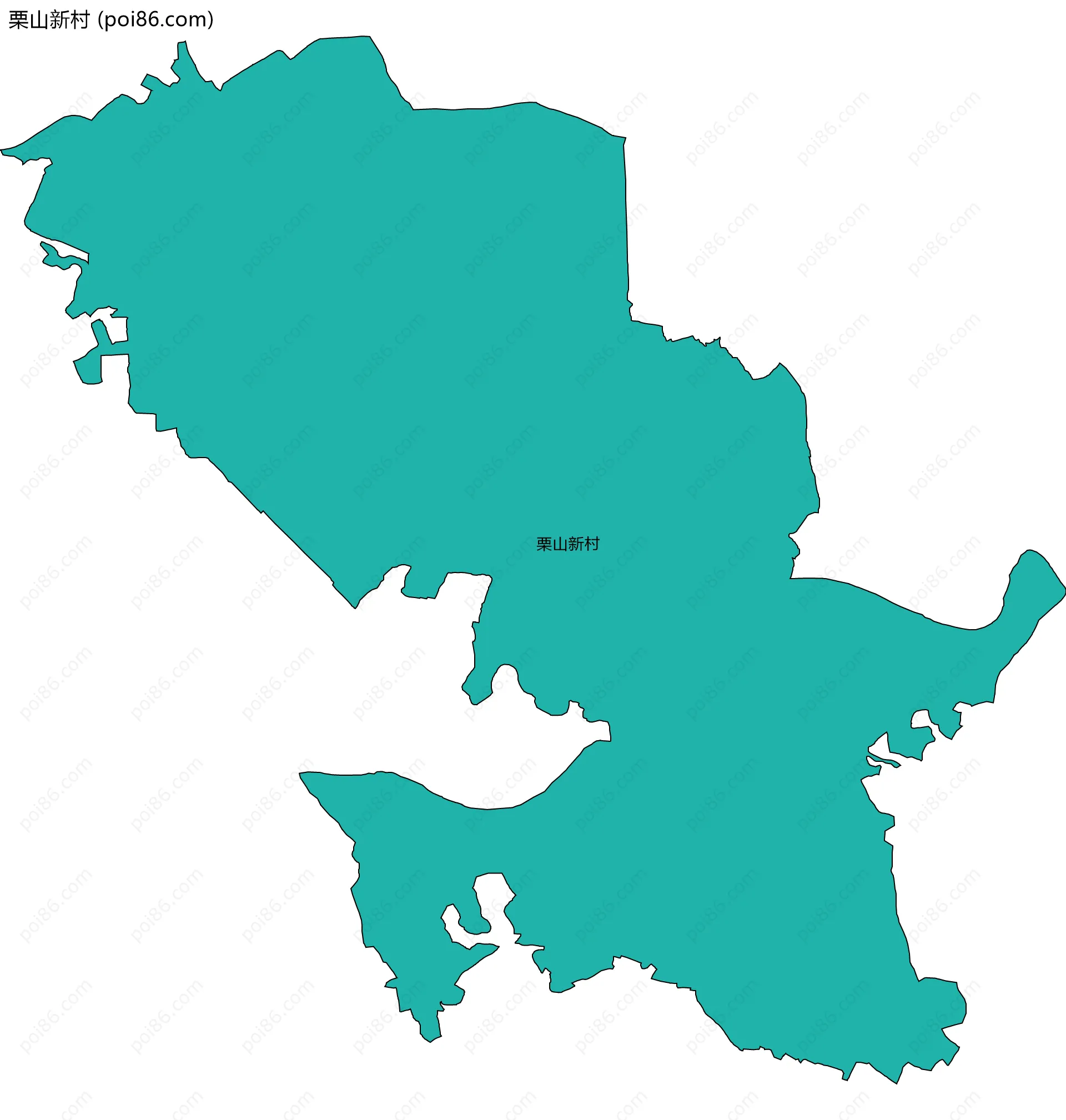 栗山新村边界地图