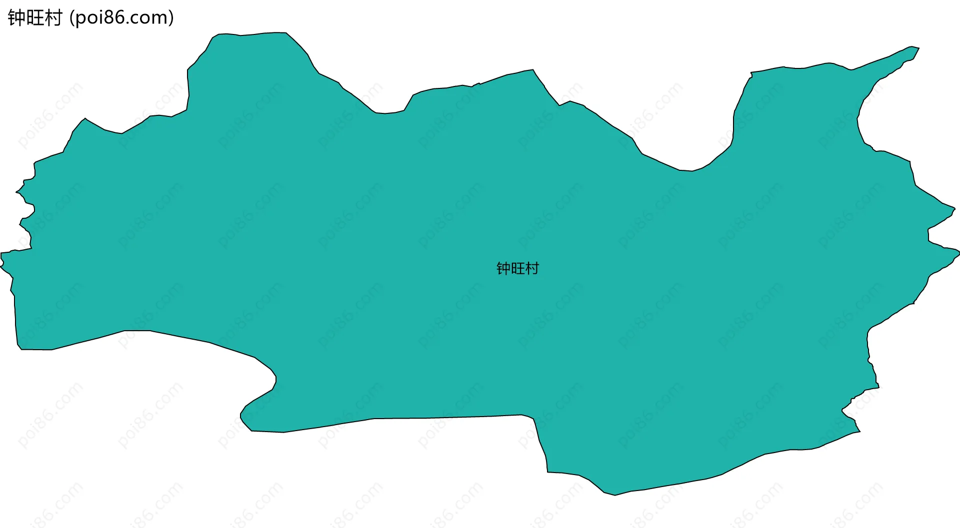 钟旺村边界地图