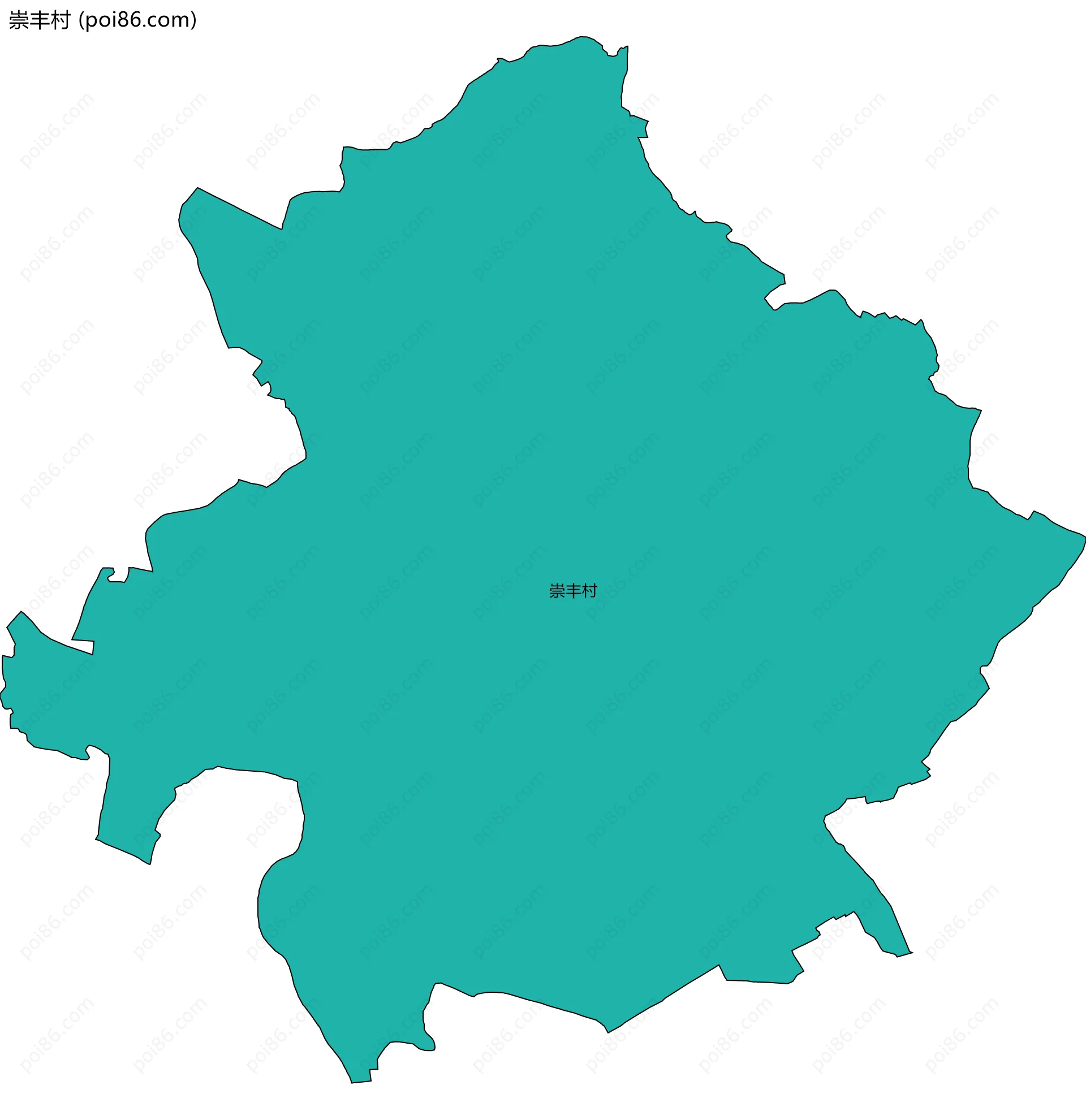 崇丰村边界地图