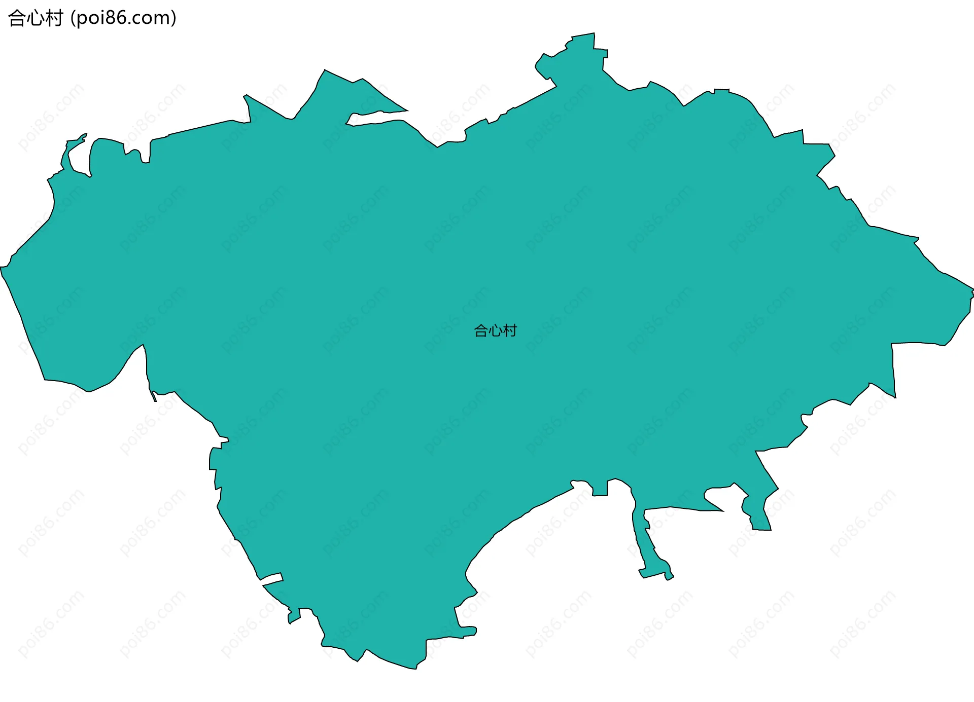 合心村边界地图