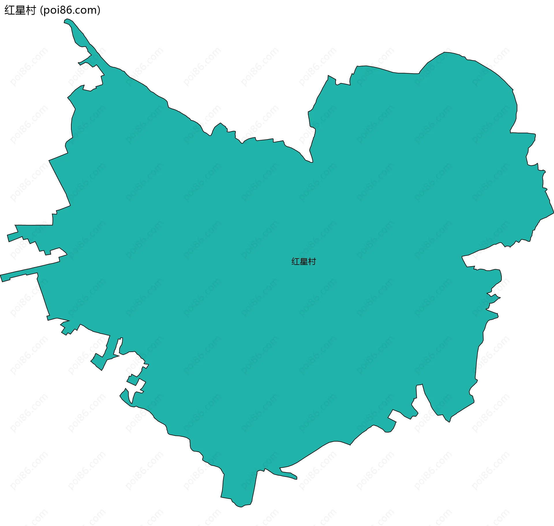 红星村边界地图