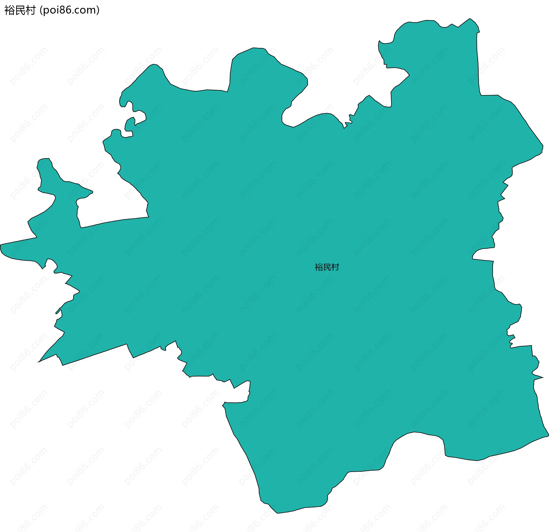 裕民村边界地图