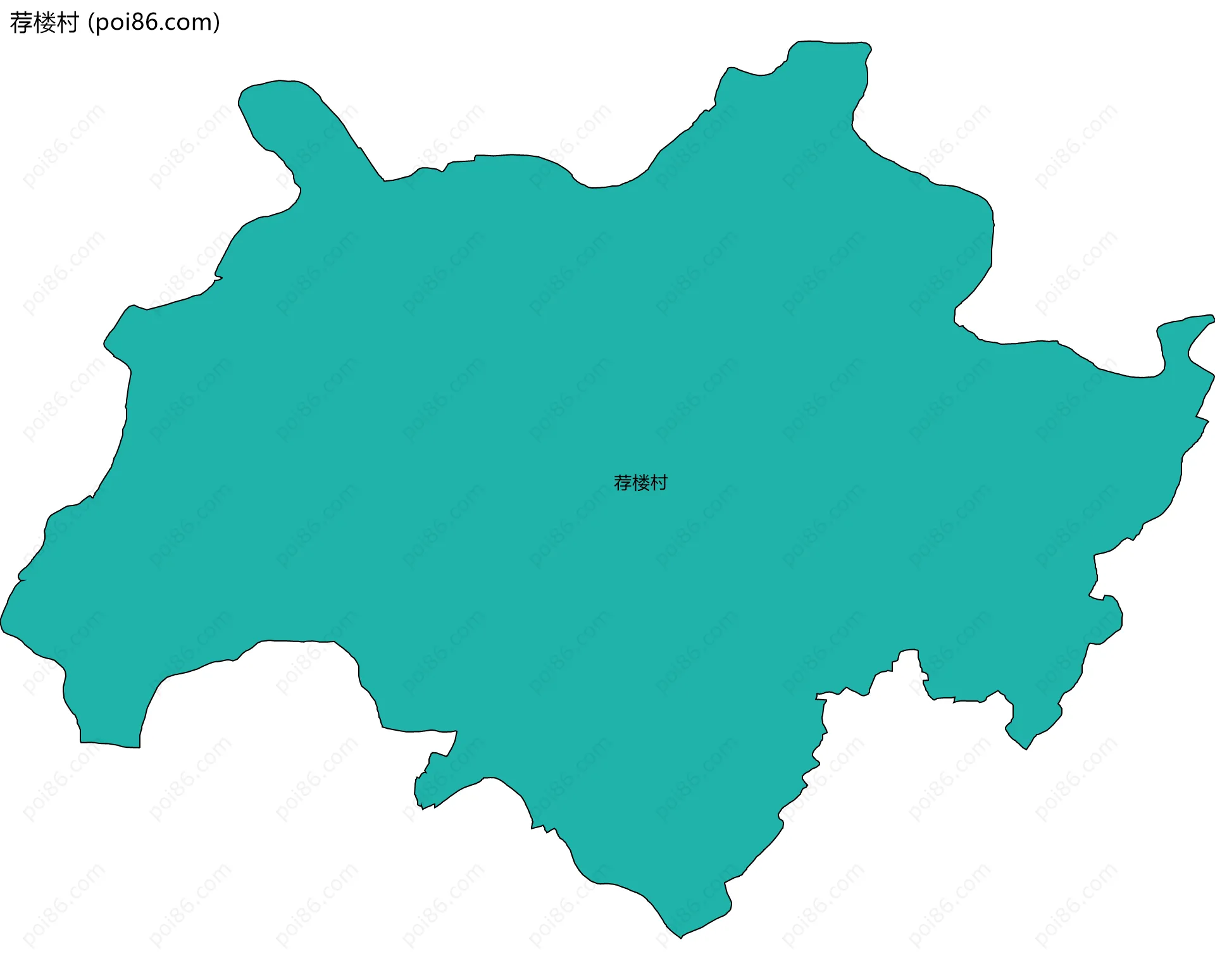 荐楼村边界地图